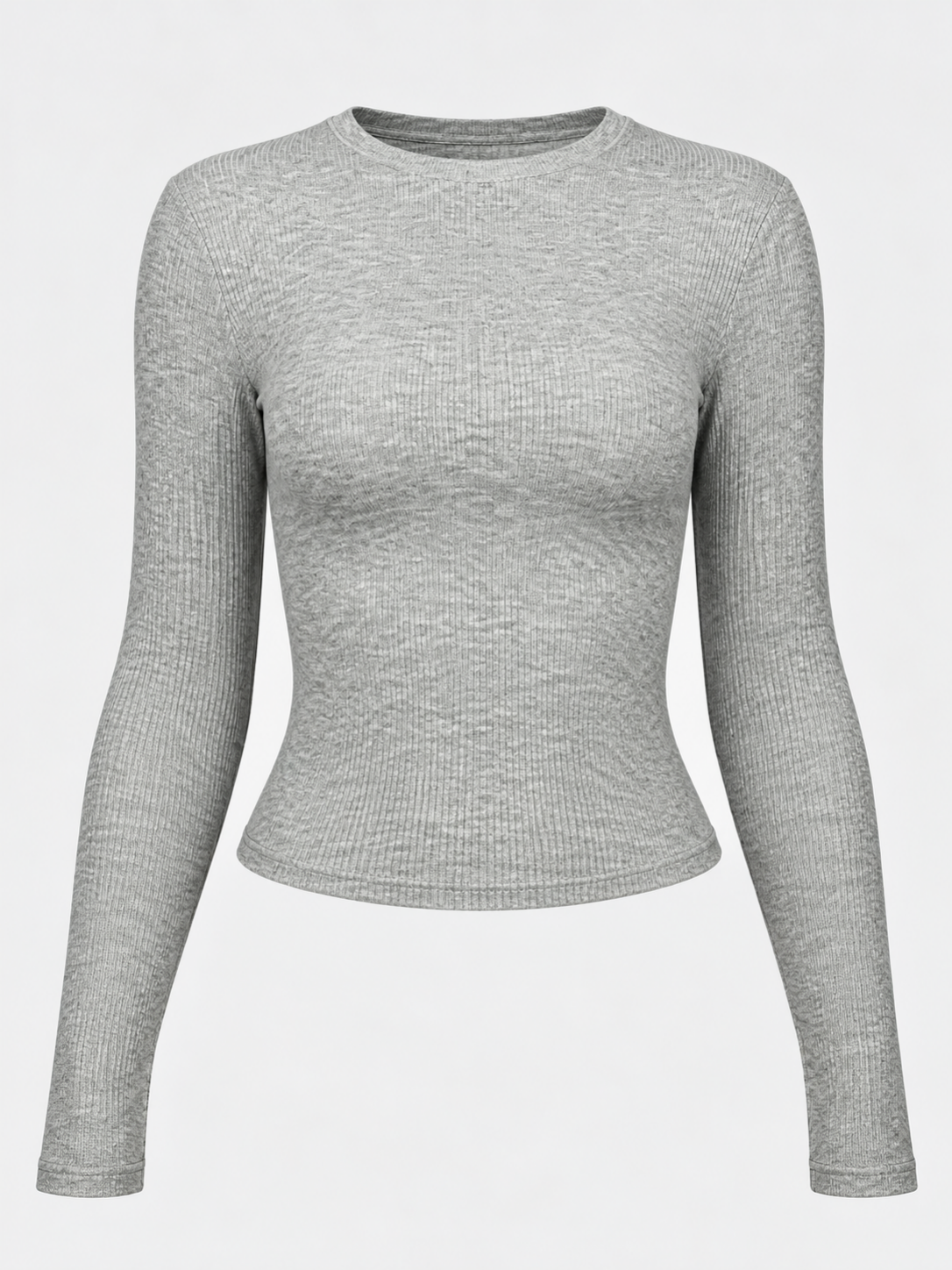 Ribelle Ribbed Crew-Neck Long-Sleeve Active Top SILVERWIND