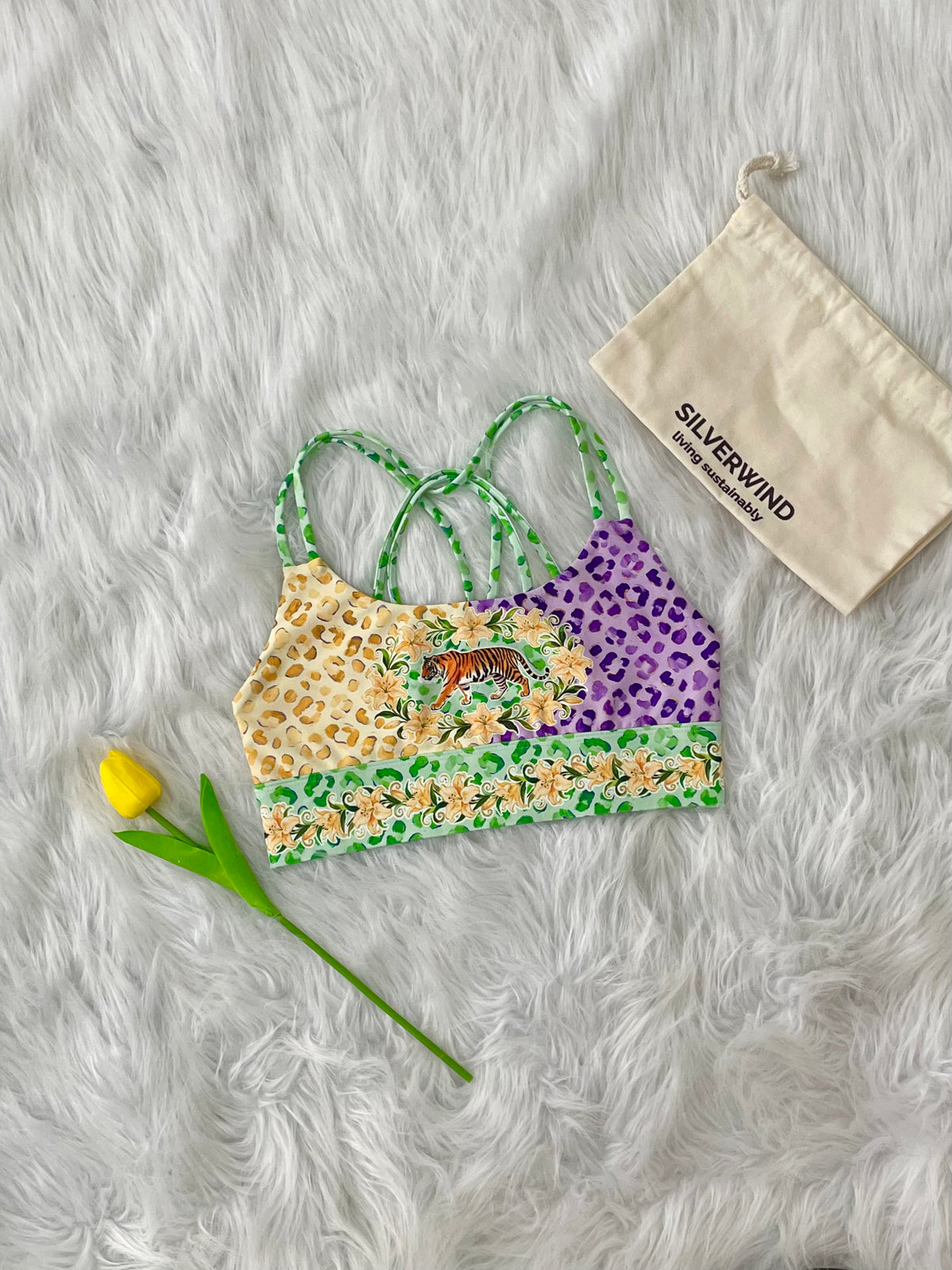 Patchwork Lilac Tiger Limited Workout Set-MYSILVERWIND