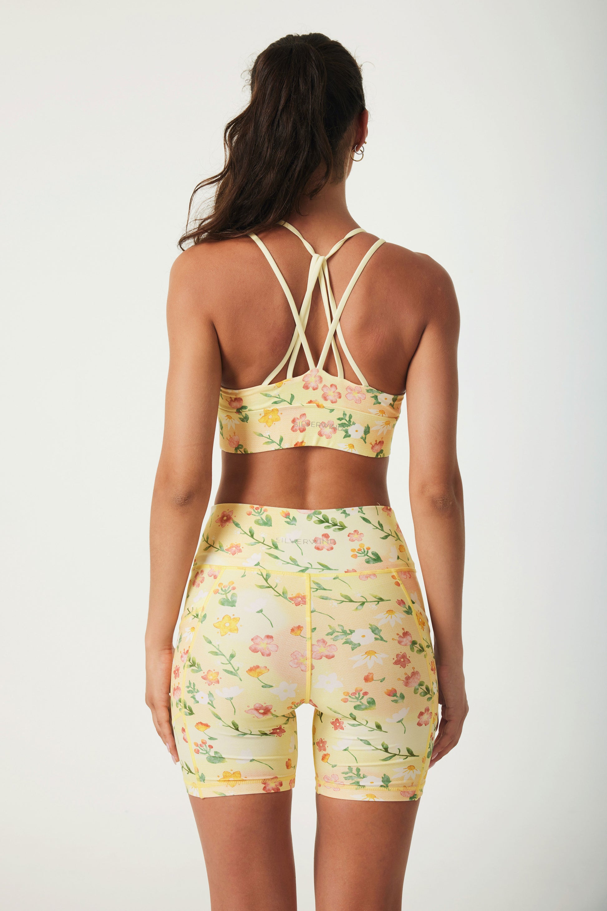 Blossom Bright Yellow High-waisted Shorts - SILVERWIND