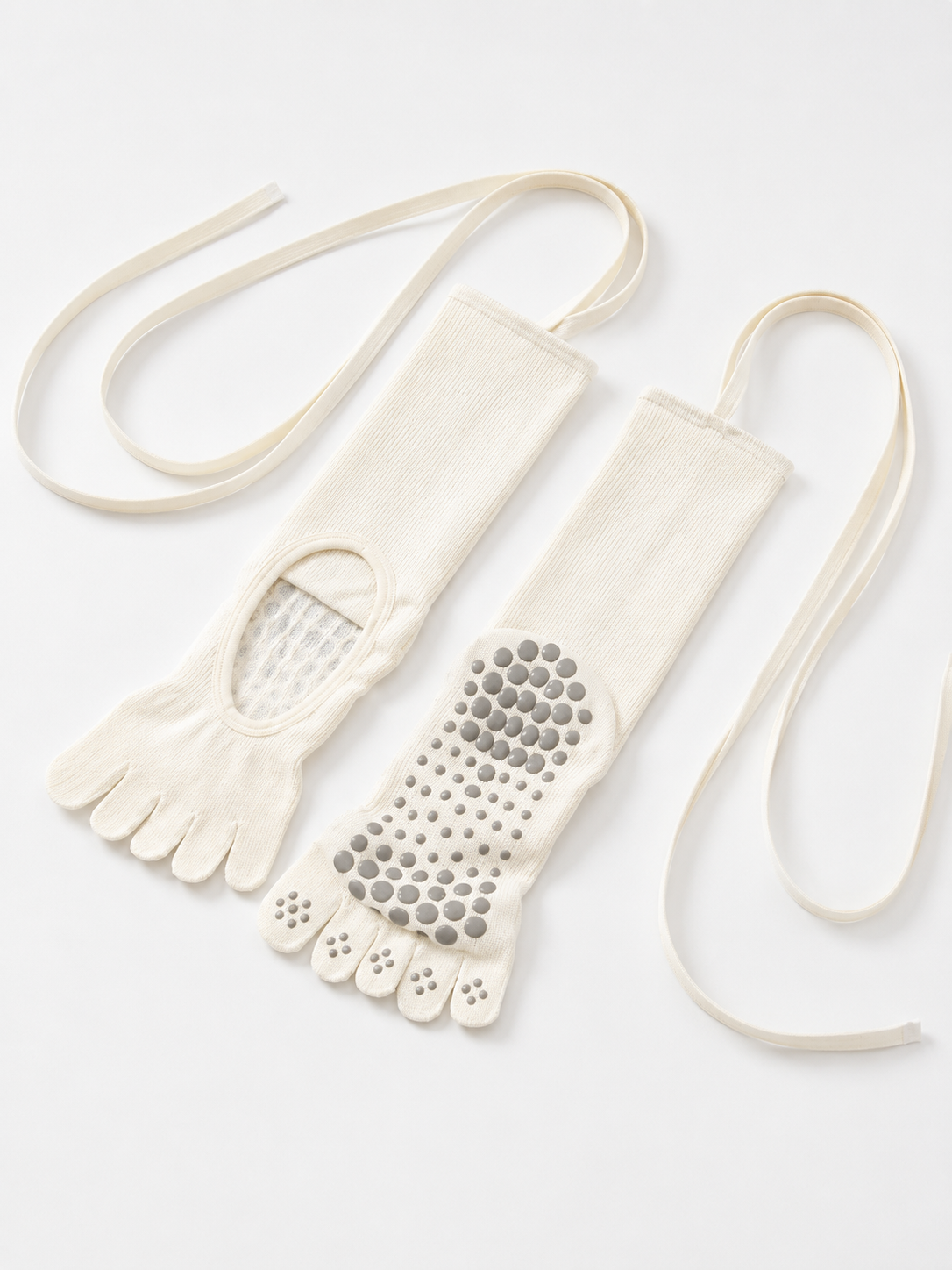 TieGrip Non-Slip Five-Toe Yoga Socks SILVERWIND