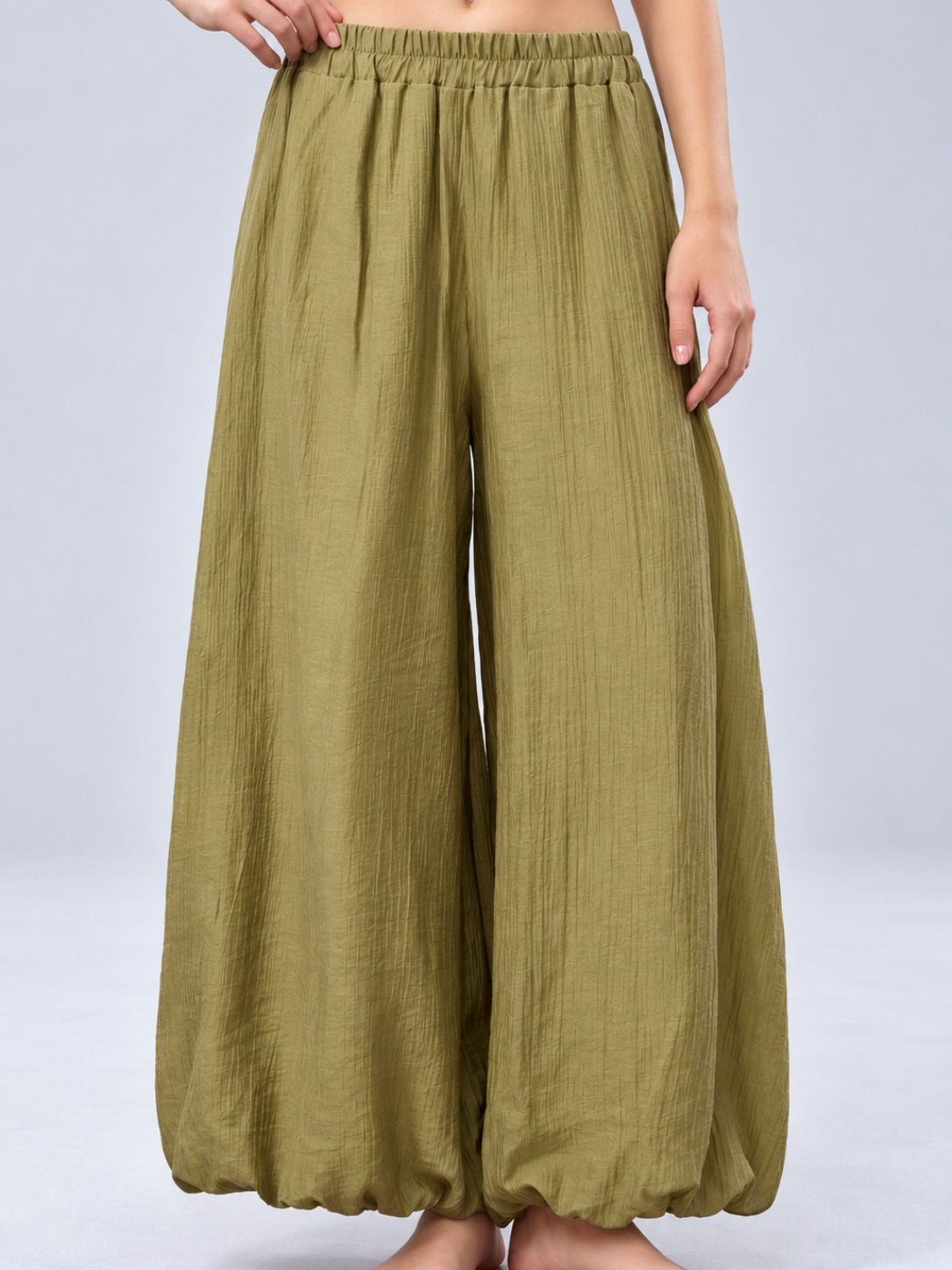 Zenora Relaxed Wide-Leg Yoga Pants SILVERWIND