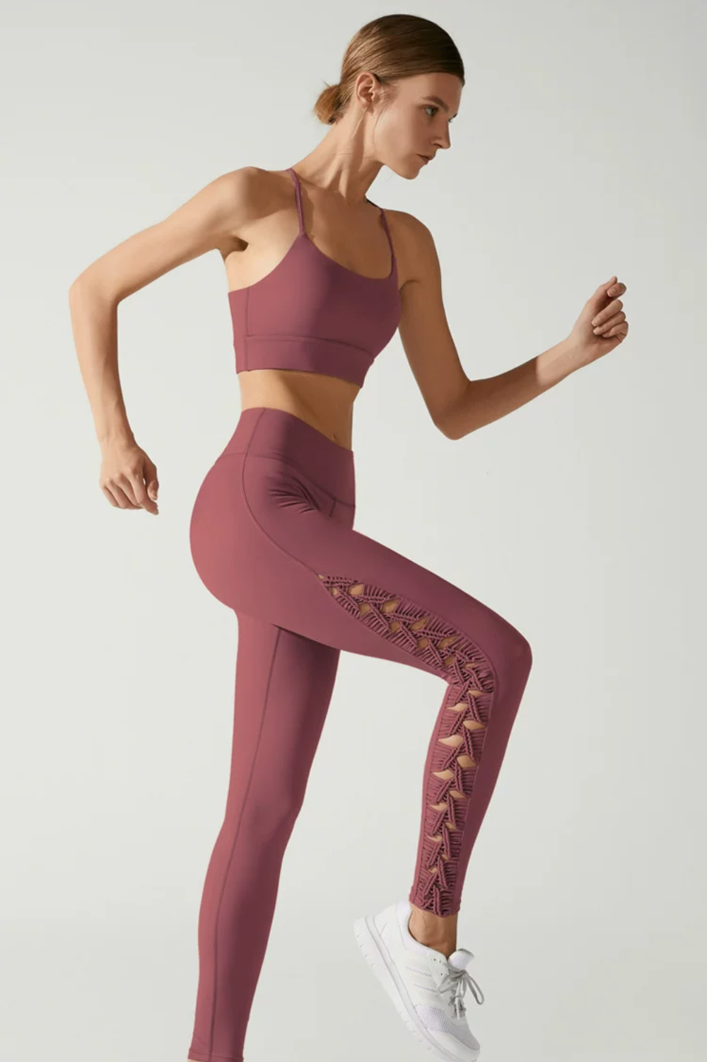 Triangle Handwoven Back Sports Bra- Red (Each piece is crafted over 100 days—please do not measure it by the standards of mechanical replication.）
