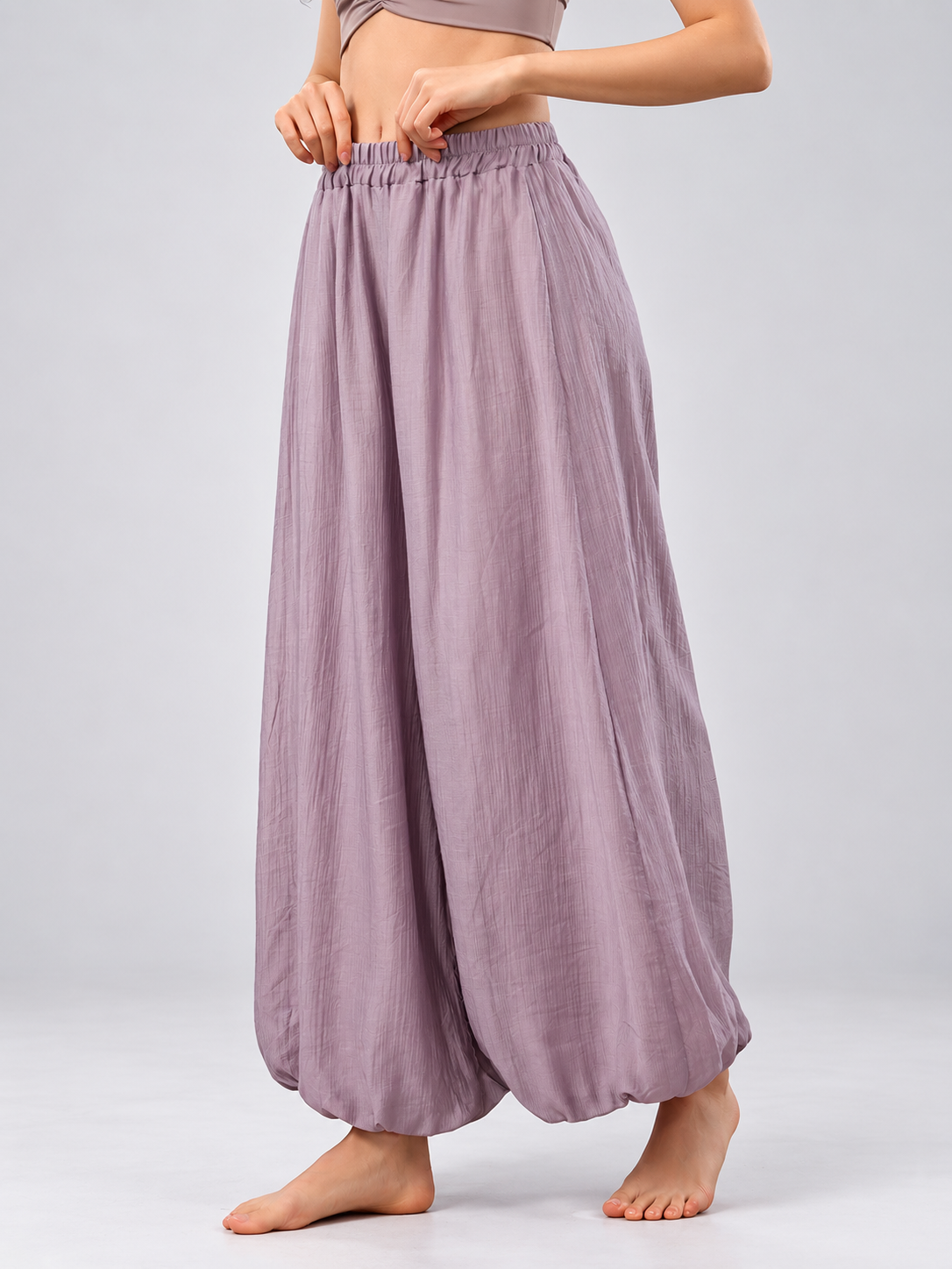 Zenora Relaxed Wide-Leg Yoga Pants SILVERWIND