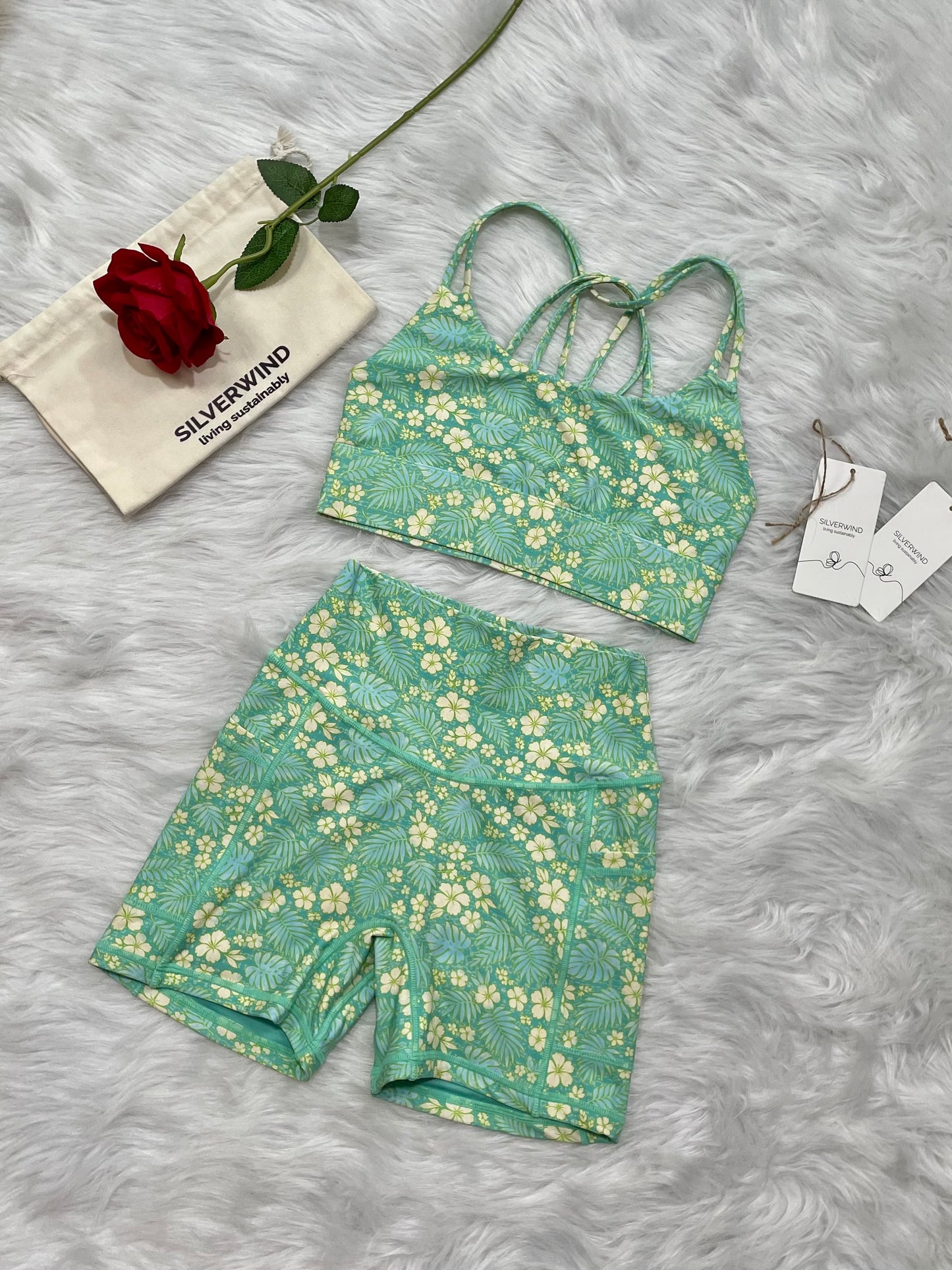  Mint Summer Flora Limited Workout Set +MYSILVERWIND