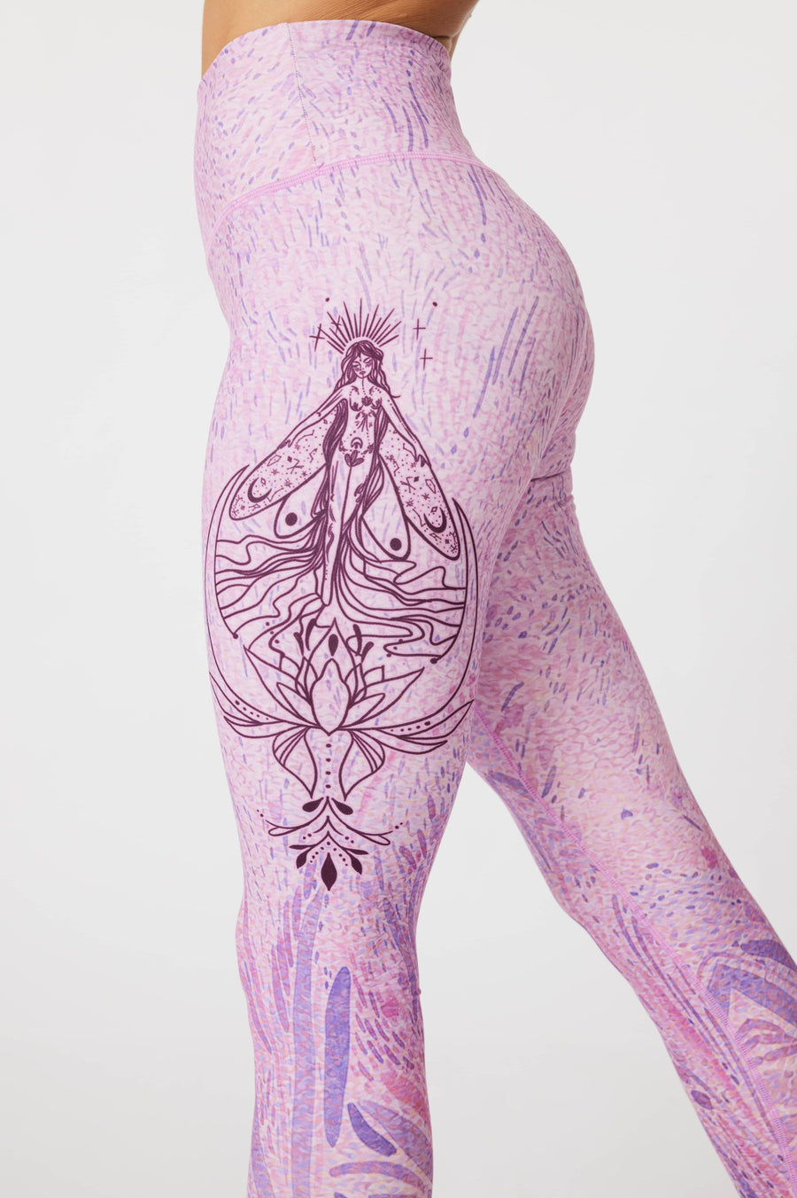 Goddess High-waisted Leggings - lavender 