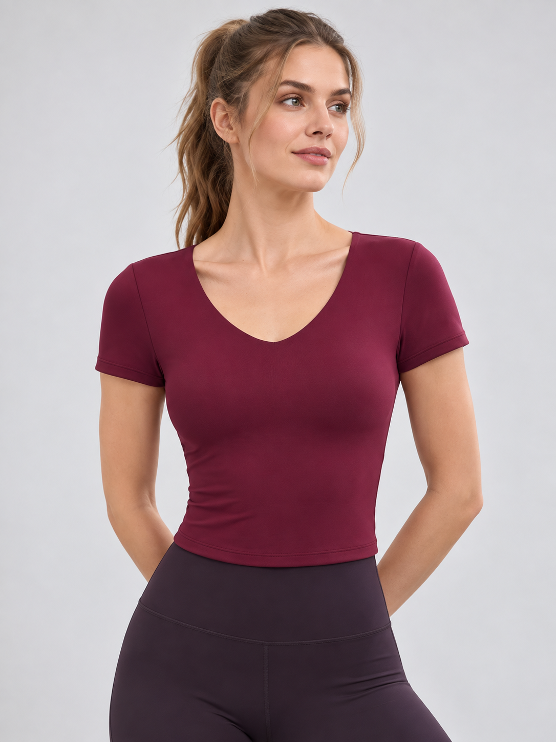Lacera Lace Cross-Back Padded Yoga Top SILVERWIND