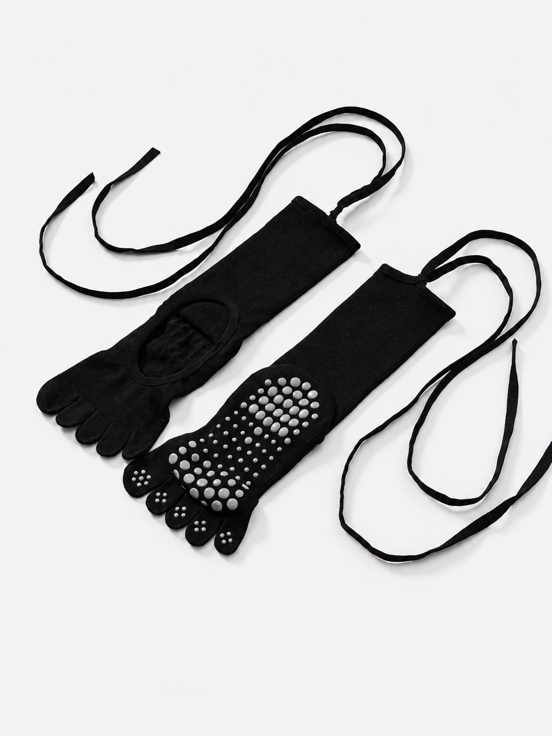 TieGrip Non-Slip Five-Toe Yoga Socks SILVERWIND