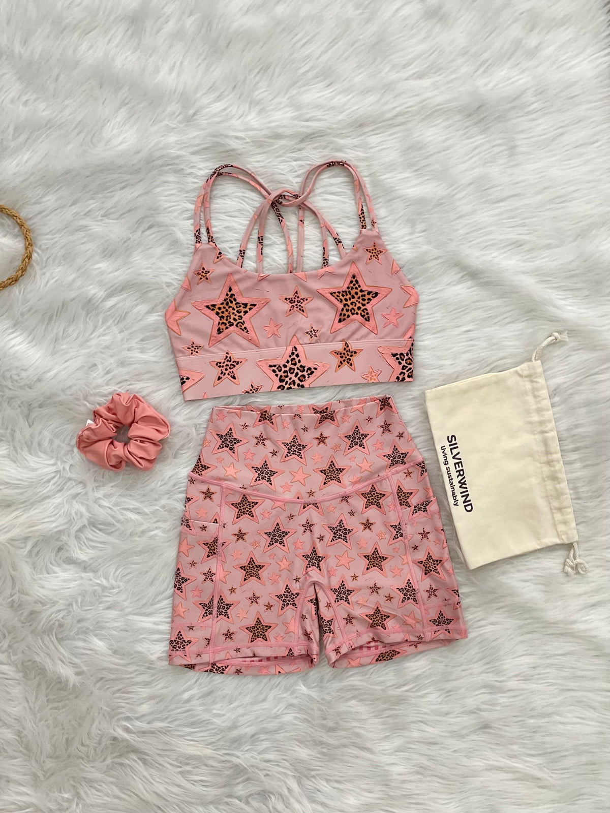 Pink Leopard Star Limited Workout Set-MYSILVERWIND