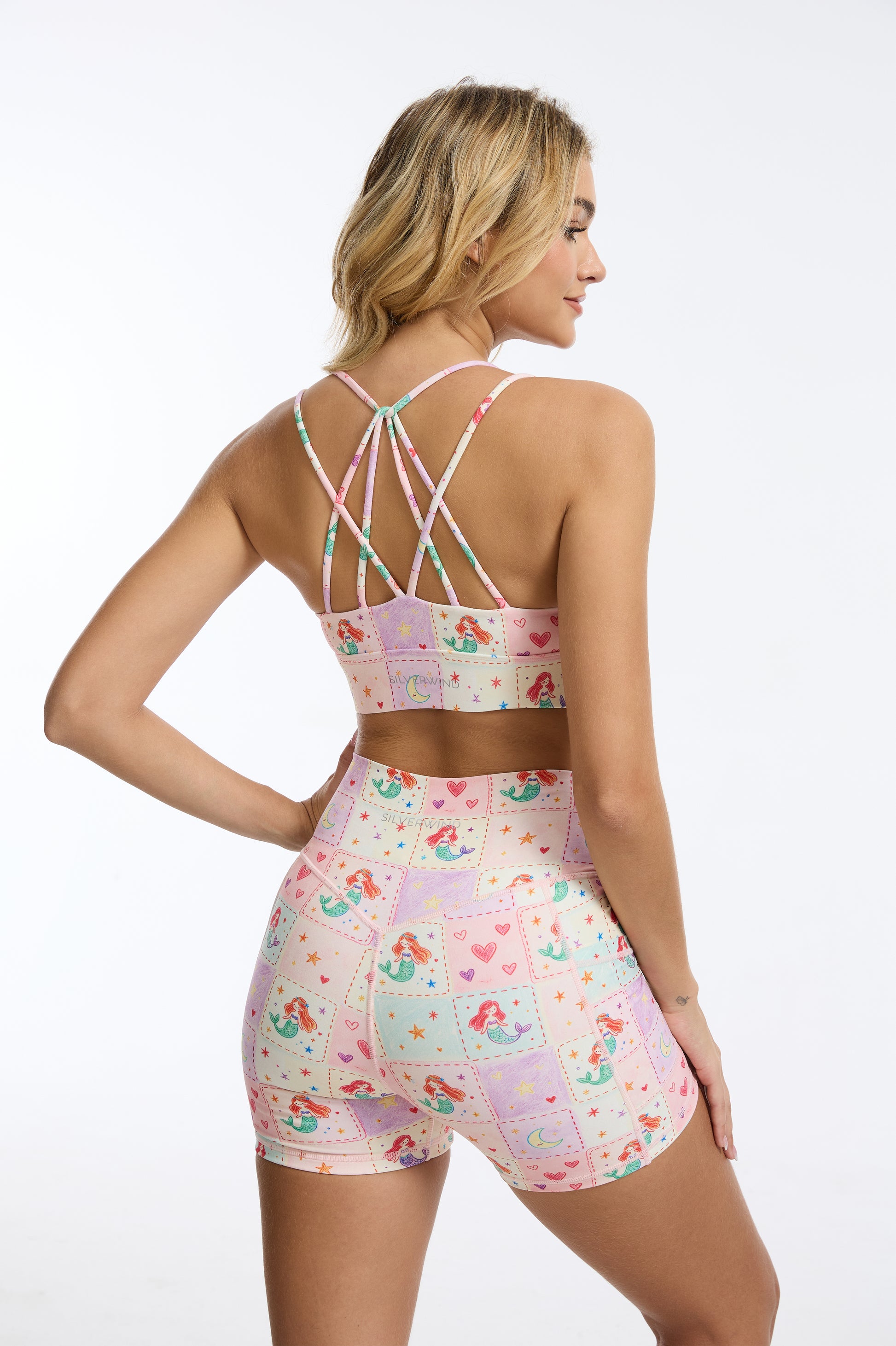 Little Mermaid-Strappy Sports Bra SILVERWIND