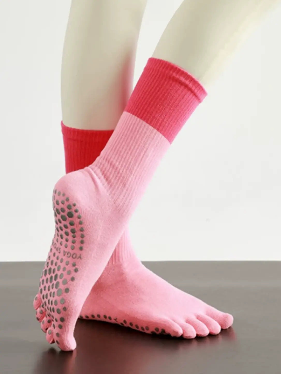 ToeFlex Colorblock Non-Slip Five-Toe Yoga Socks