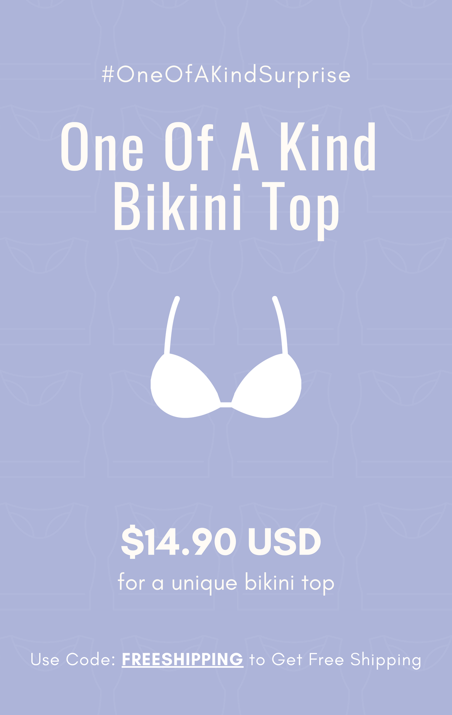 One Of A Kind Bikini Top