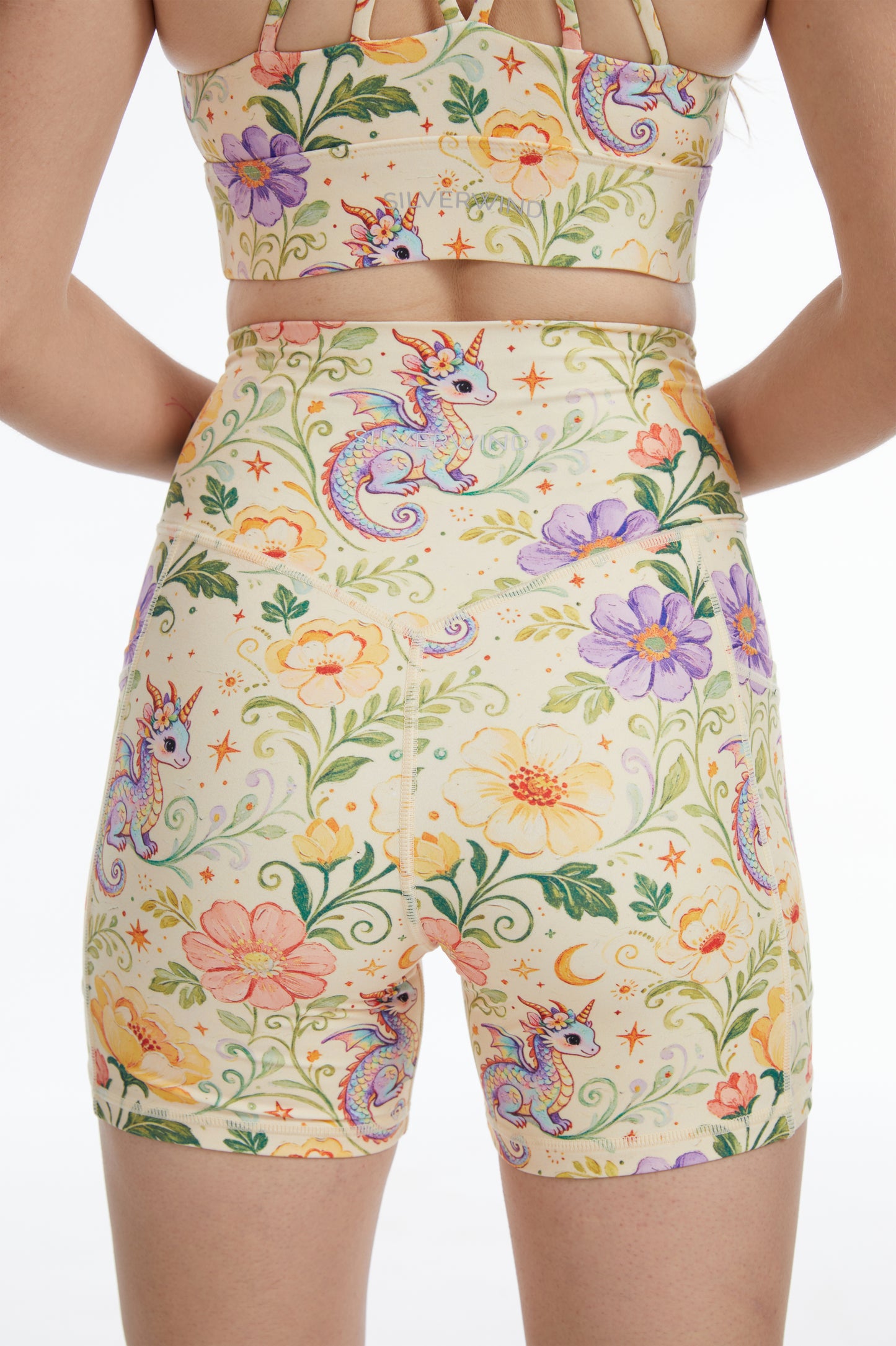 Baby Dragon High-waisted Shorts With Pockets