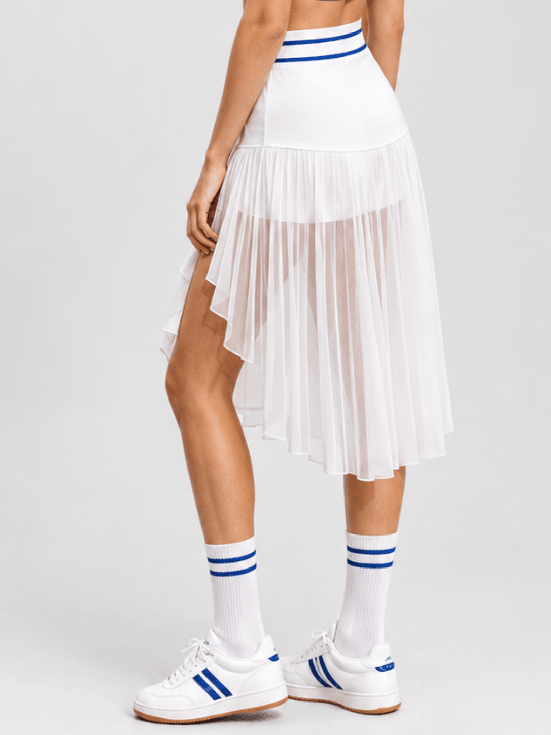 Acevia Asymmetric Ruffle Tennis Skirt - MYSILVERWIND