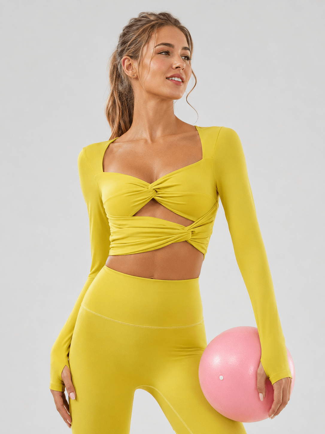 Auraluxe Long Sleeve Pilates Yoga Set - MYSILVERWIND