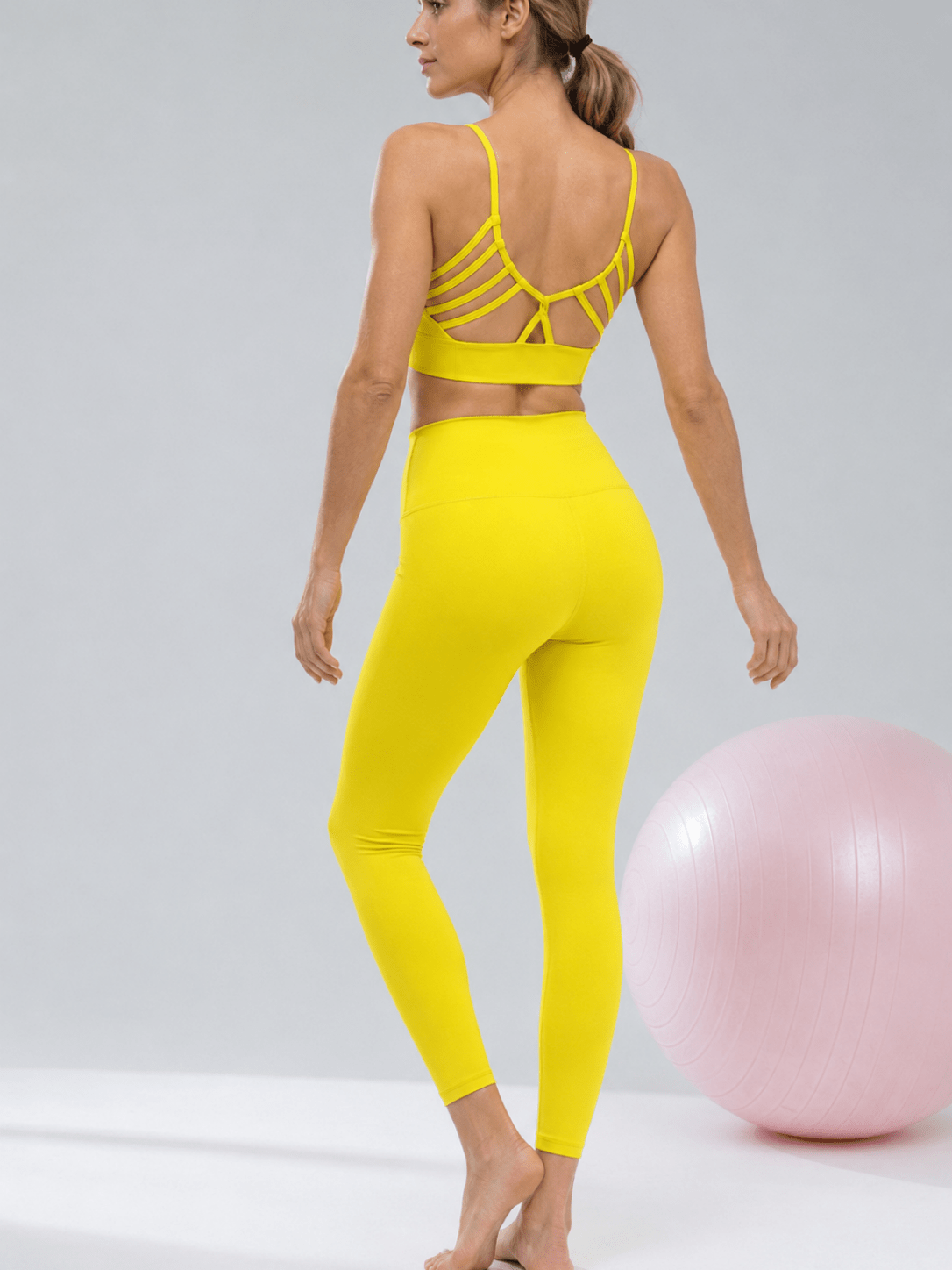 BackLuxe Cross-Back High-Waist Yoga Set - MYSILVERWIND