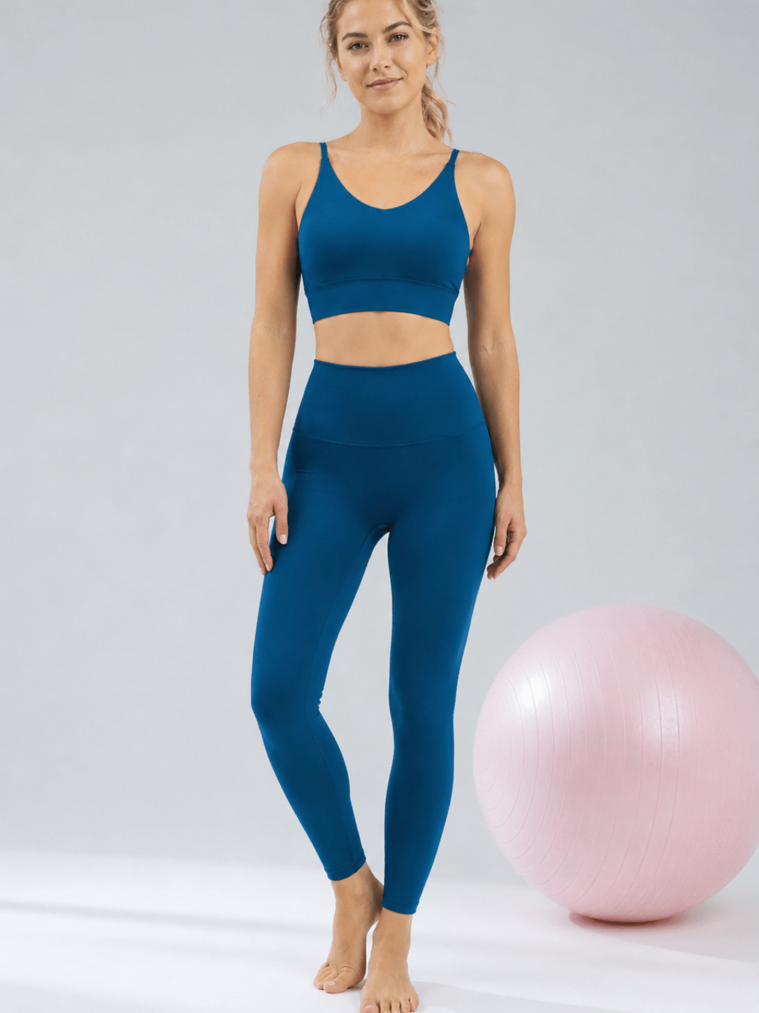 BackLuxe Cross-Back High-Waist Yoga Set - MYSILVERWIND