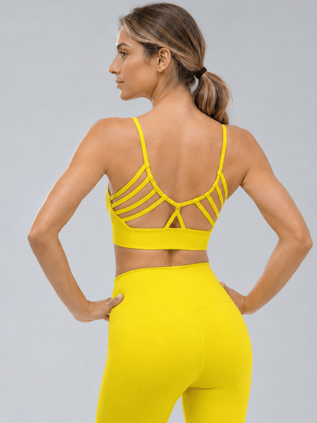 BackLuxe Cross-Back High-Waist Yoga Set - MYSILVERWIND