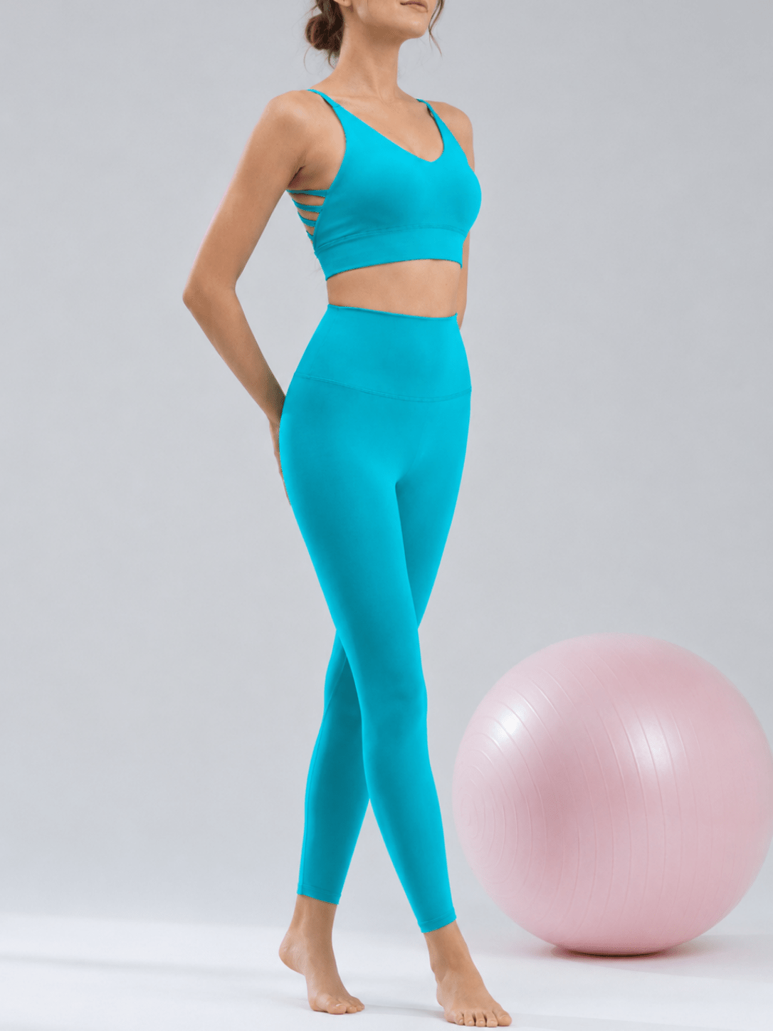 BackLuxe Cross-Back High-Waist Yoga Set - MYSILVERWIND