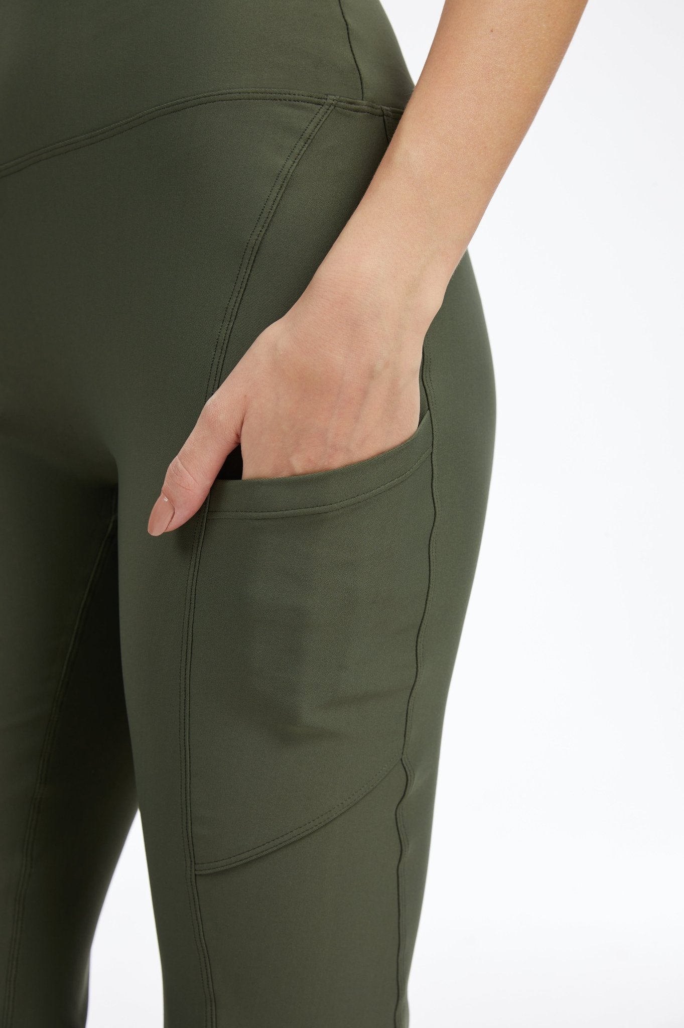 Bare High - waisted Flare Leggings - Turquoise - MYSILVERWIND