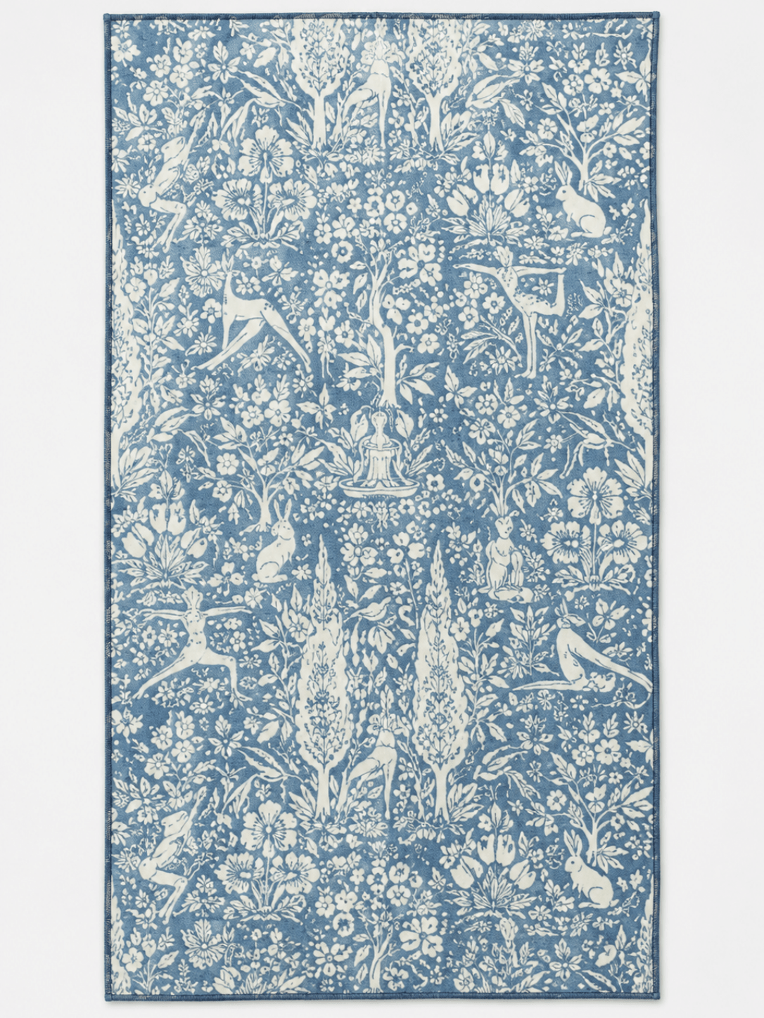 Blue Bunny Double-Sided Print Yoga Hand Towel - MYSILVERWIND