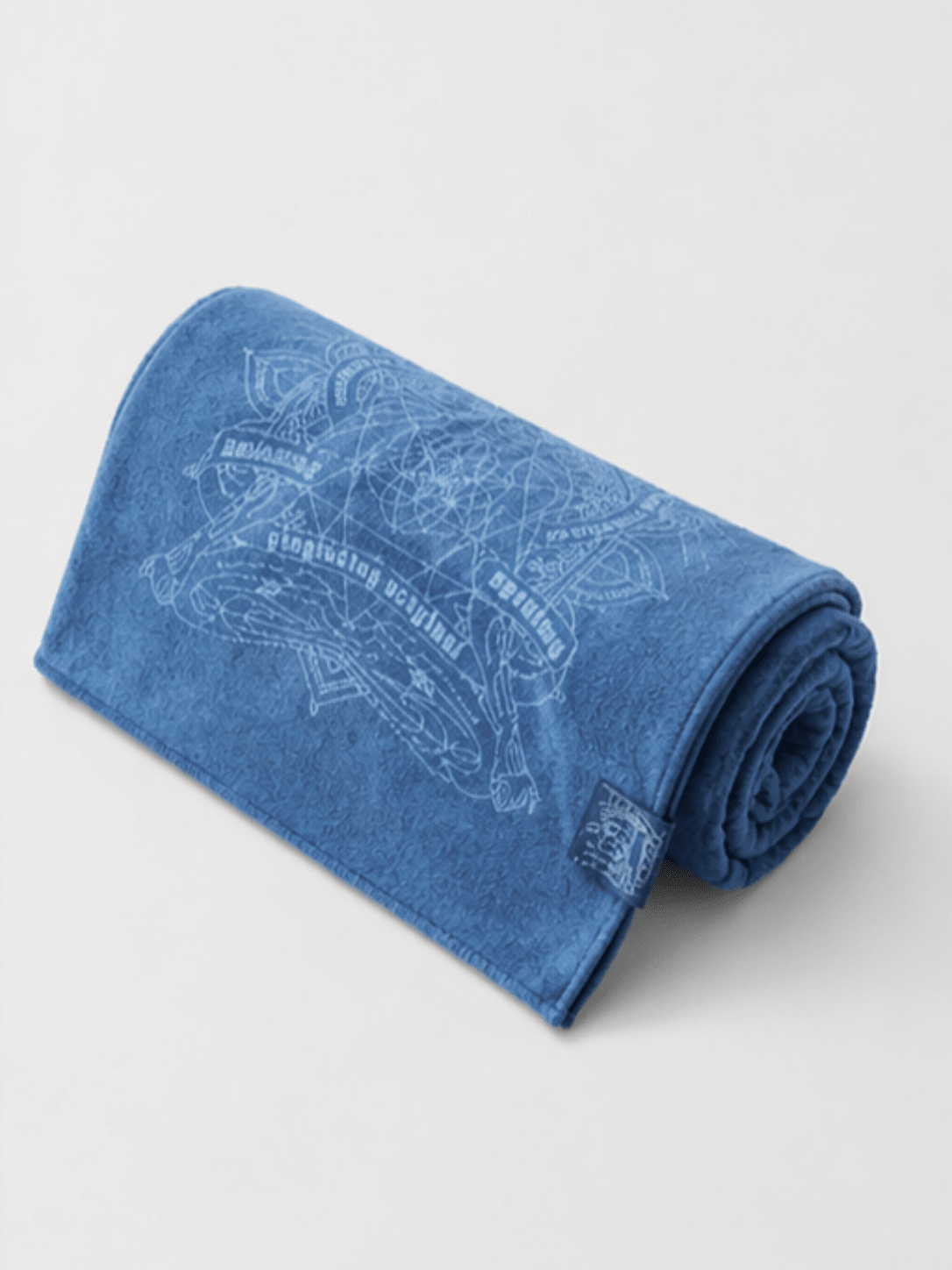 Blue Chakra Energy Double-Sided Print Yoga Hand Towel - MYSILVERWIND