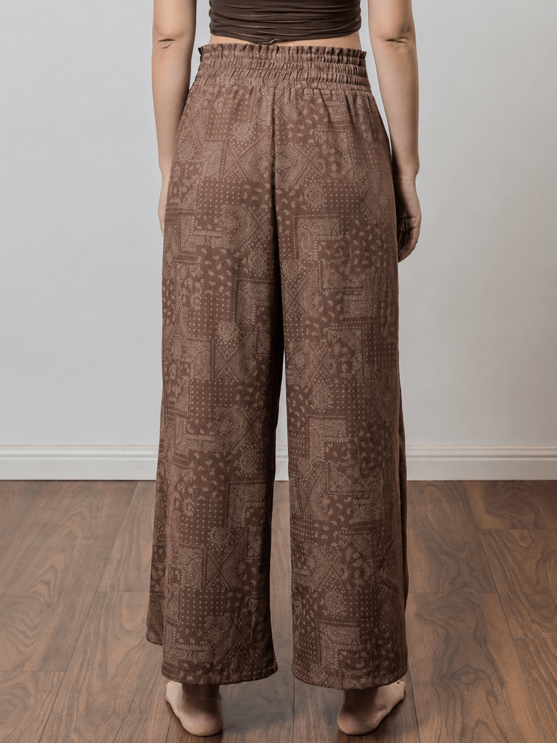 BohoFlow High-Waist Wrap Wide-Leg Yoga Pants - MYSILVERWIND