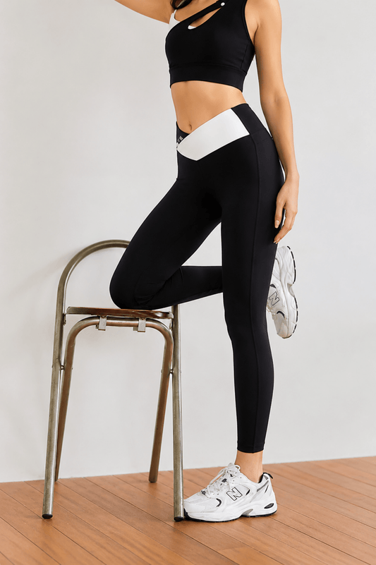 BrushFlex Contrast Brushed Yoga Leggings - MYSILVERWIND