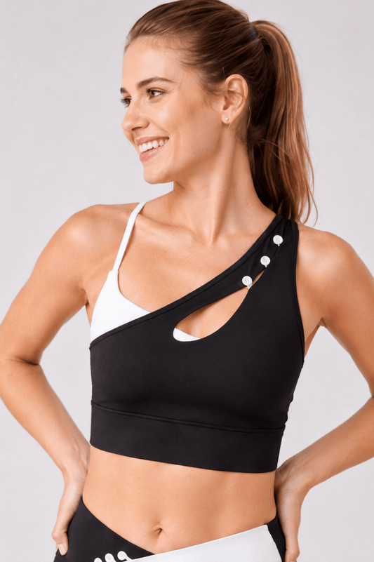 BrushFlex Contrast Padded Yoga Bra - MYSILVERWIND
