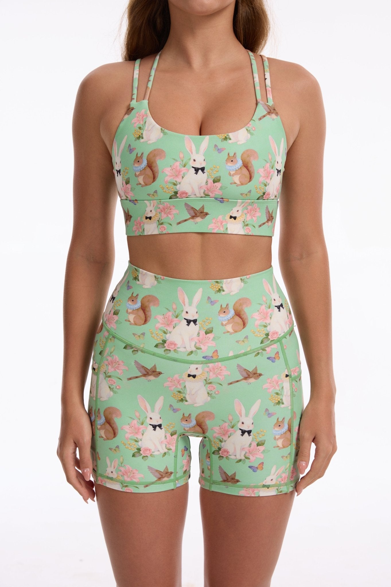 Bunny Wonderland Strappy Sports Bra - MYSILVERWIND