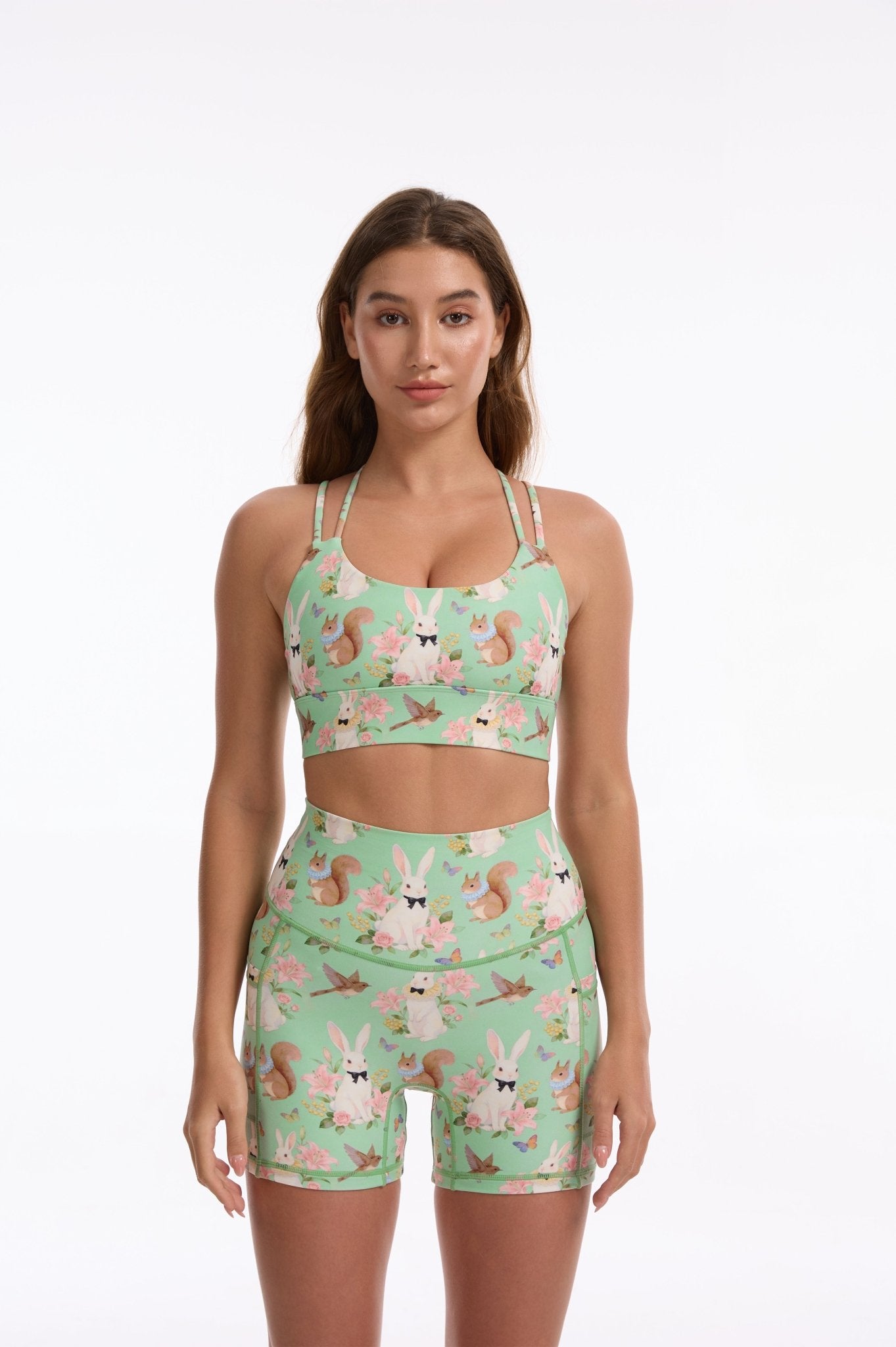 Bunny Wonderland Strappy Sports Bra - MYSILVERWIND