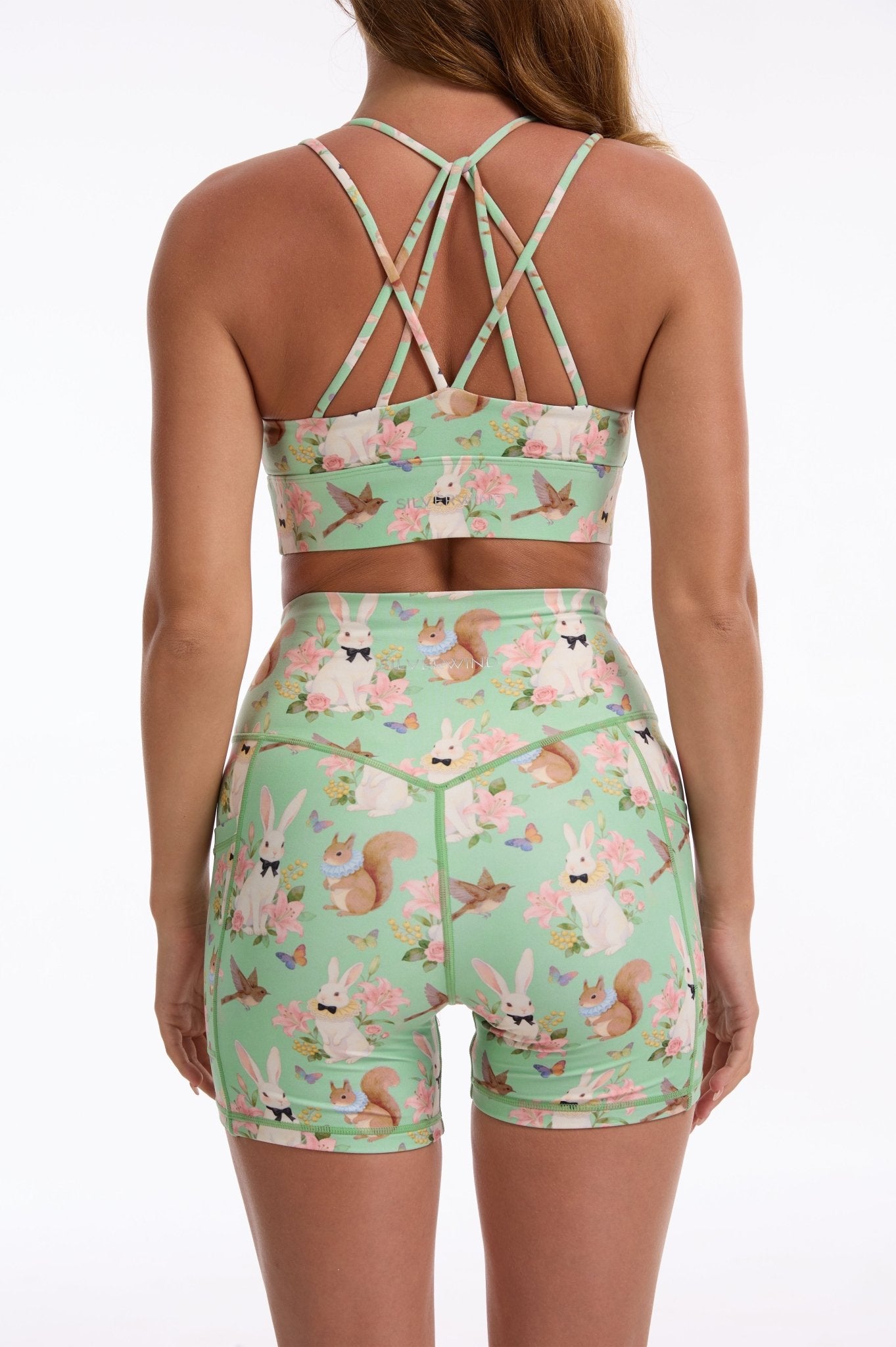 Bunny Wonderland Strappy Sports Bra - MYSILVERWIND