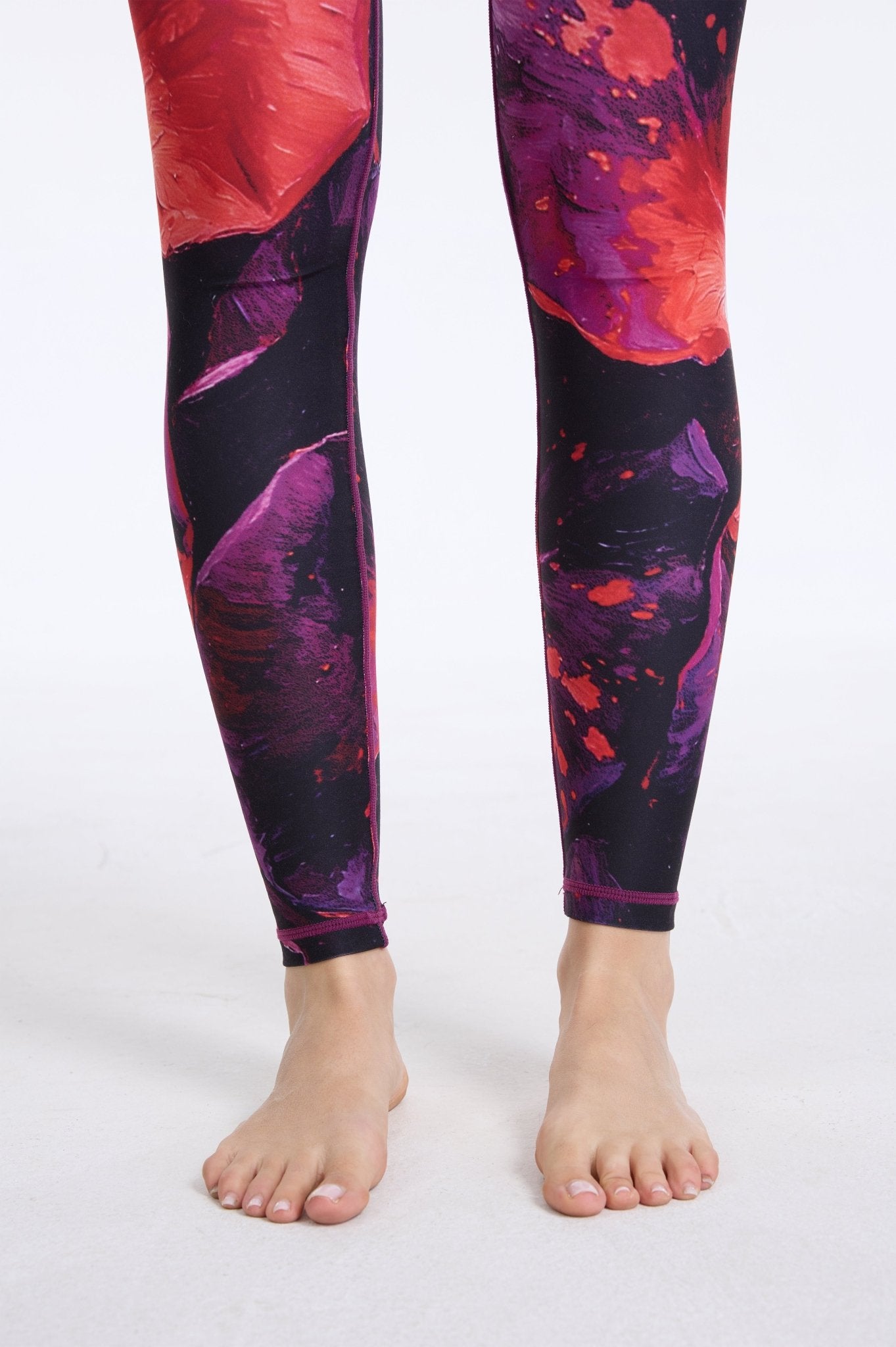 Burning Rose High - waisted Leggings - MYSILVERWIND