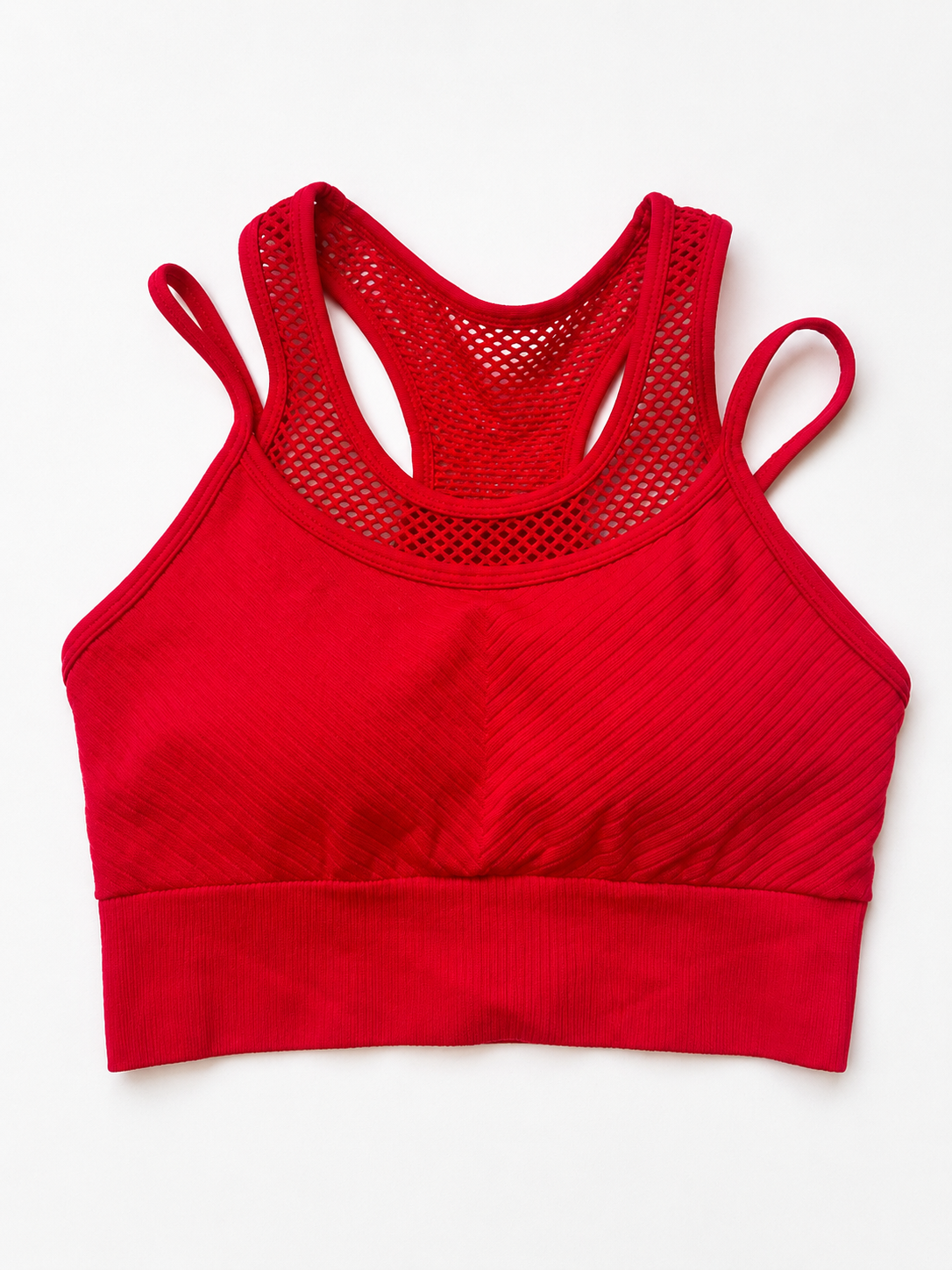 Seamless Padded Sports Bra with Breathable Mesh Detail SILVERWIND
