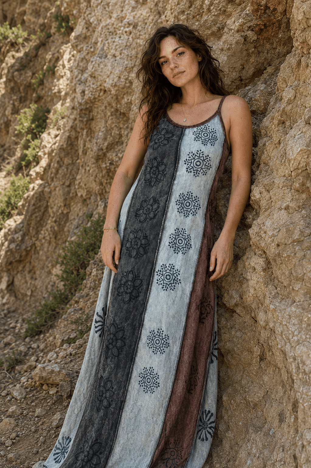 Cavern Bloom Patchwork Maxi Dress - MYSILVERWIND