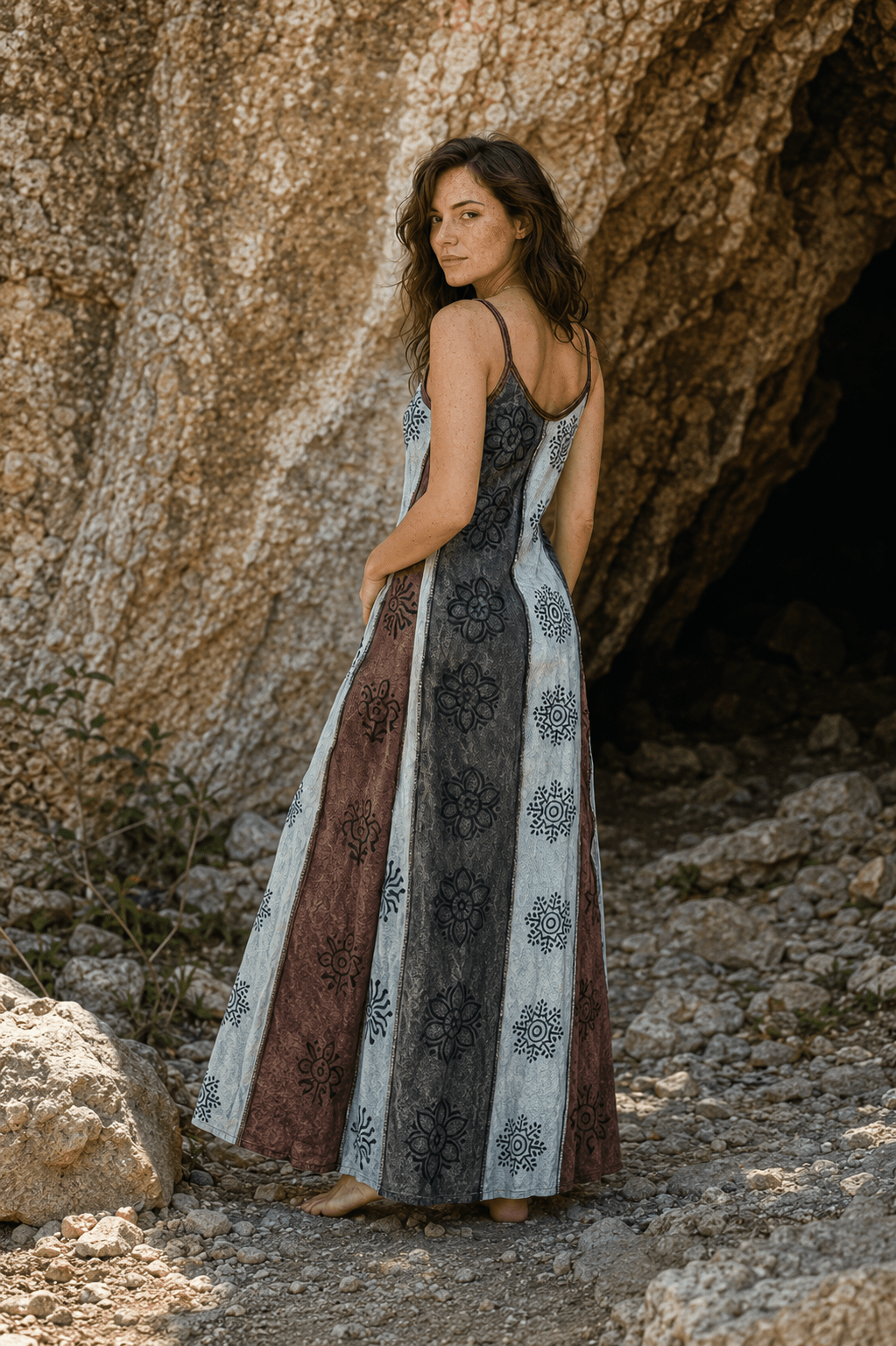 Cavern Bloom Patchwork Maxi Dress - MYSILVERWIND