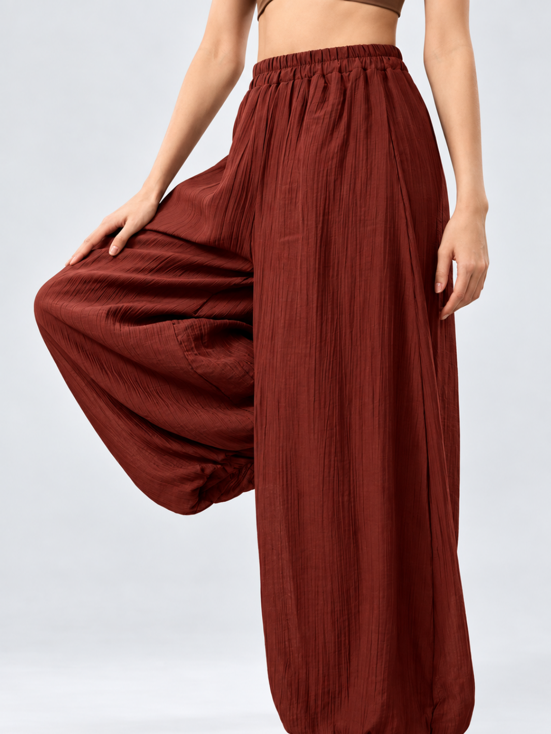 Zenora Relaxed Wide-Leg Yoga Pants SILVERWIND