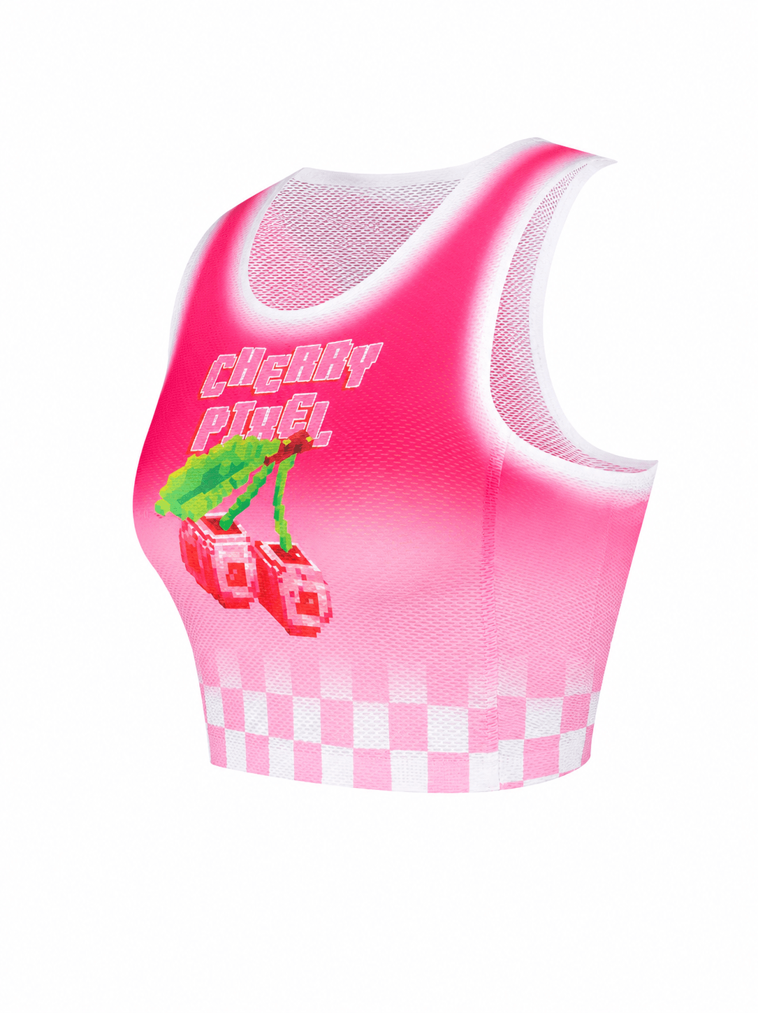 Cherry Pixel Racerback Performance Running Tank - MYSILVERWIND