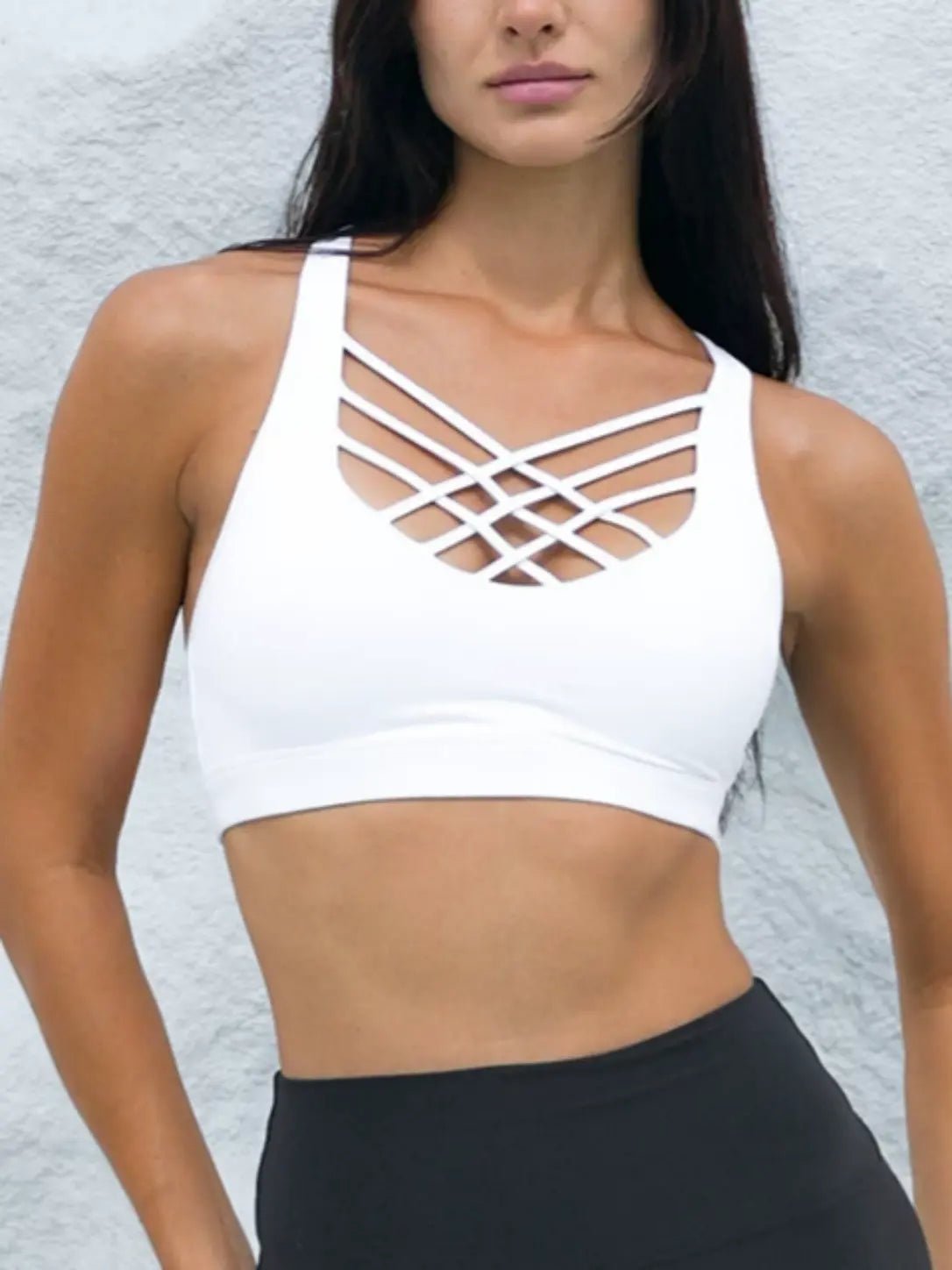 CrossLift Cutout Medium-Support Sports Bra - MYSILVERWIND