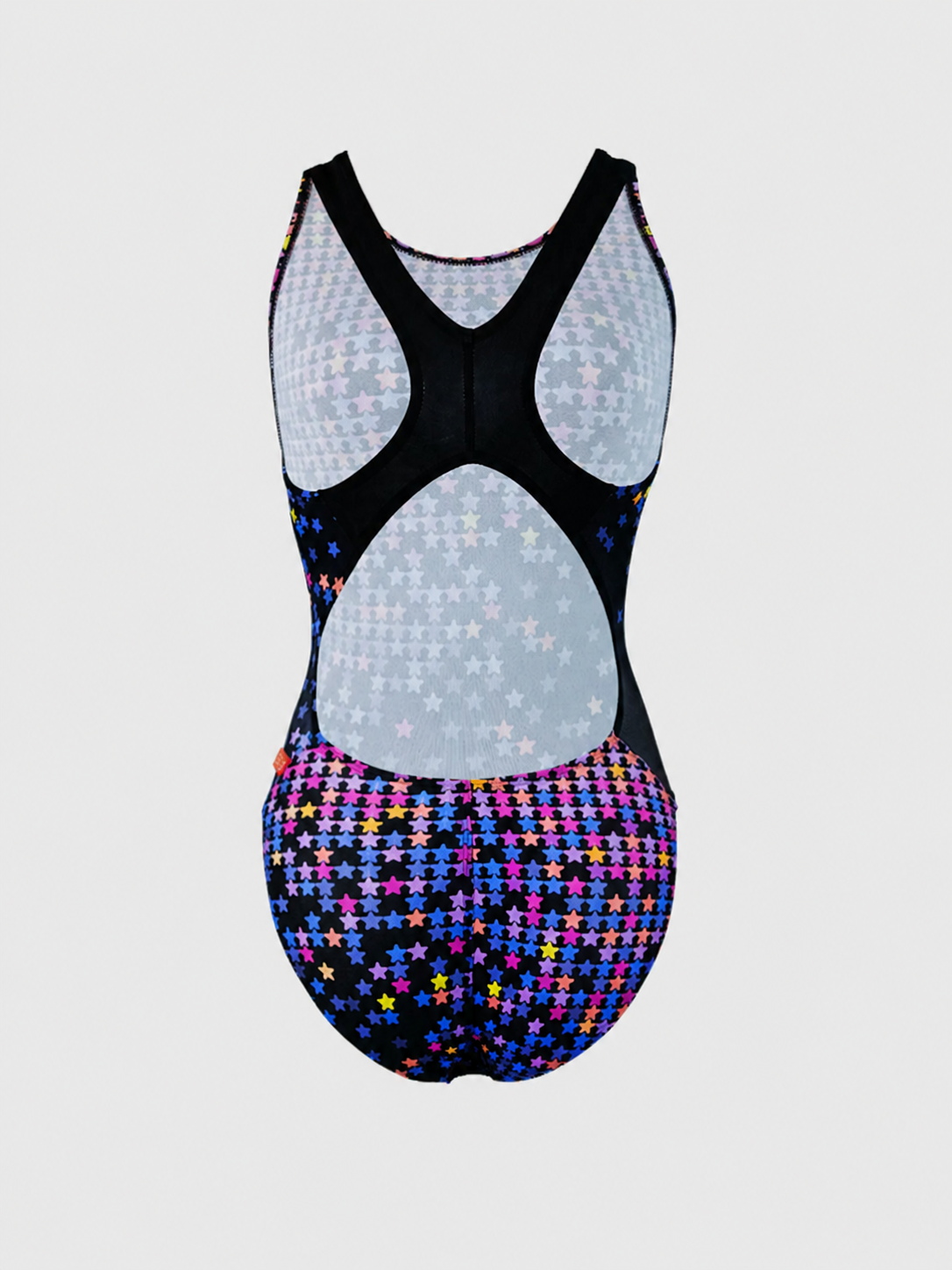 StarPulse Wide-Strap Racing One-Piece Swimsuit SILVERWIND
