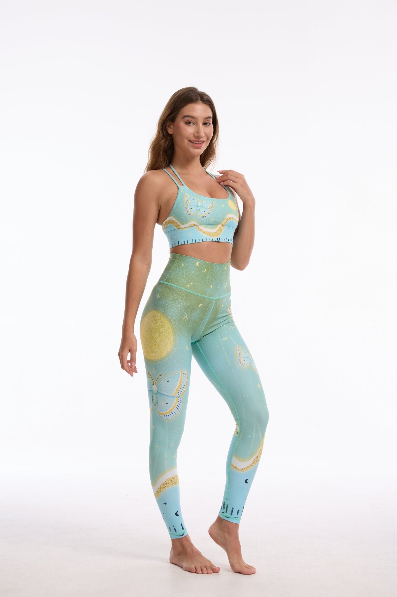 Dreamscape Strappy Sports Bra - MYSILVERWIND