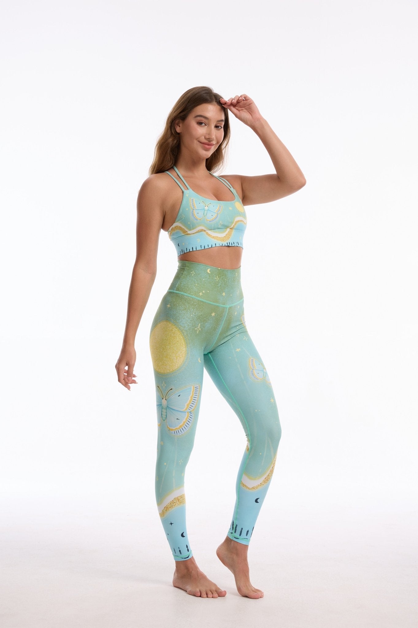 Dreamscape Strappy Sports Bra - MYSILVERWIND