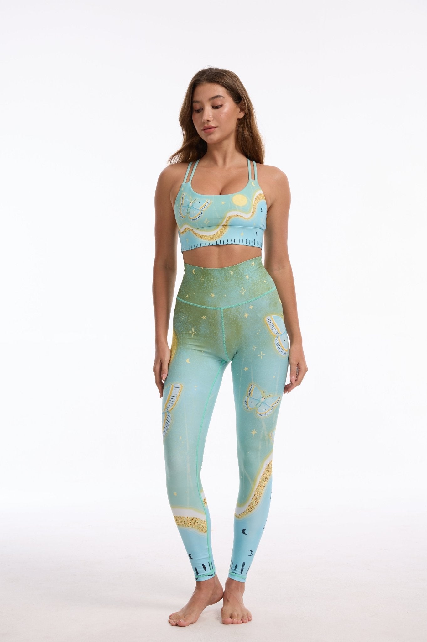 Dreamscape Strappy Sports Bra - MYSILVERWIND