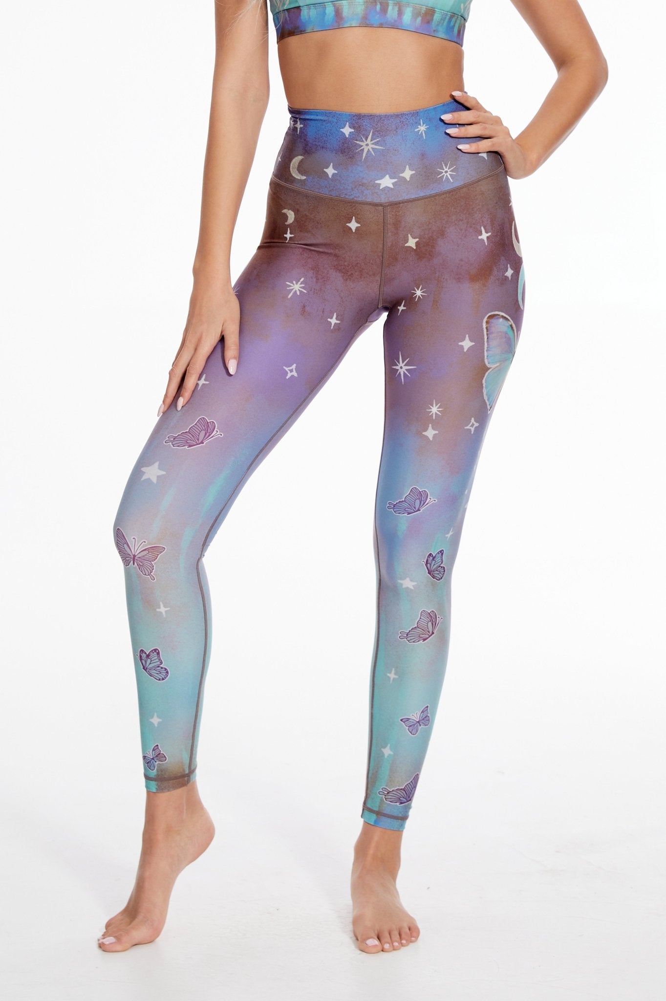 Dreamy Flight High - Waisted Leggings - MYSILVERWIND