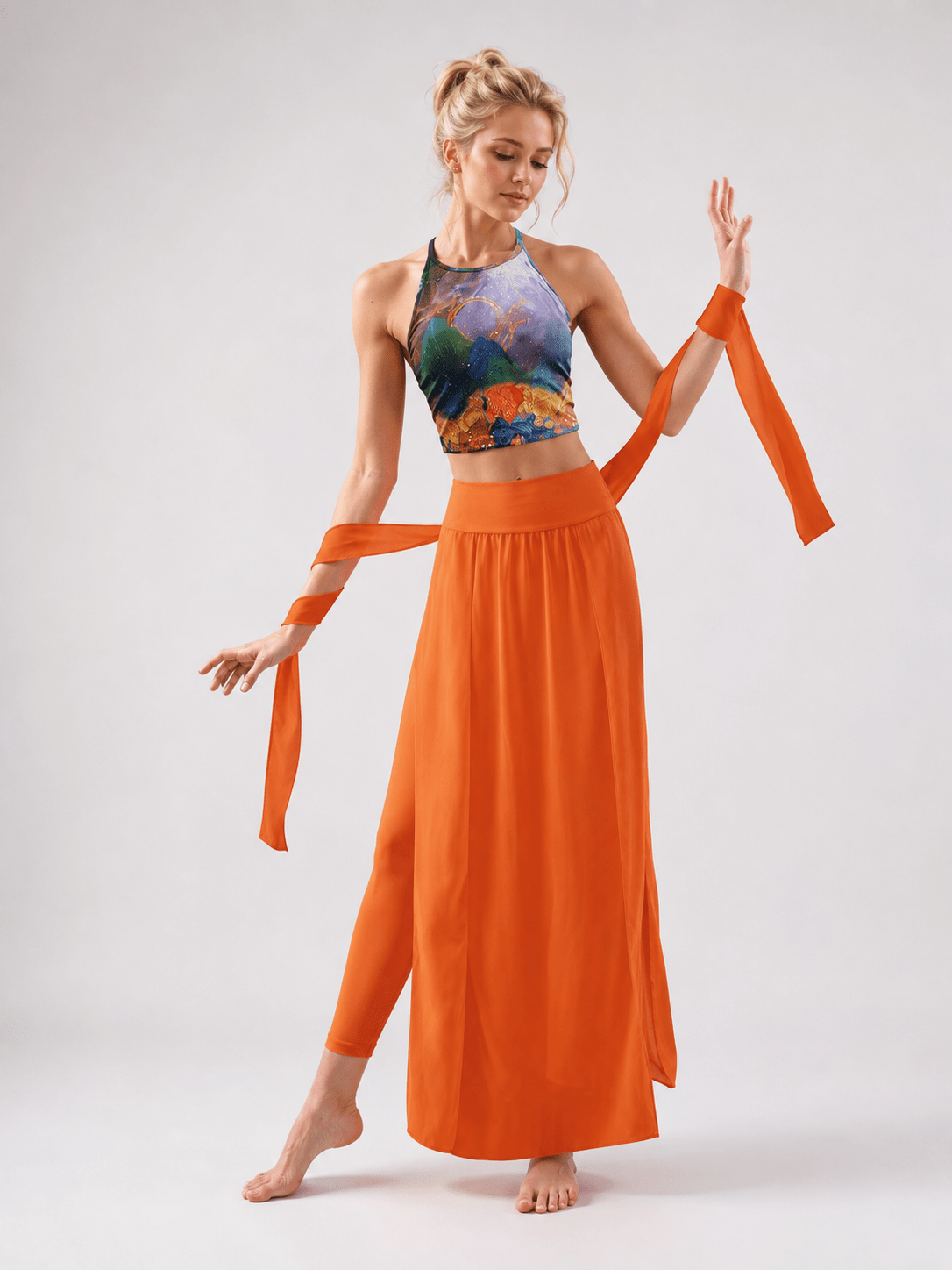 Dunara Flying Apsara Chiffon Yoga Set - MYSILVERWIND
