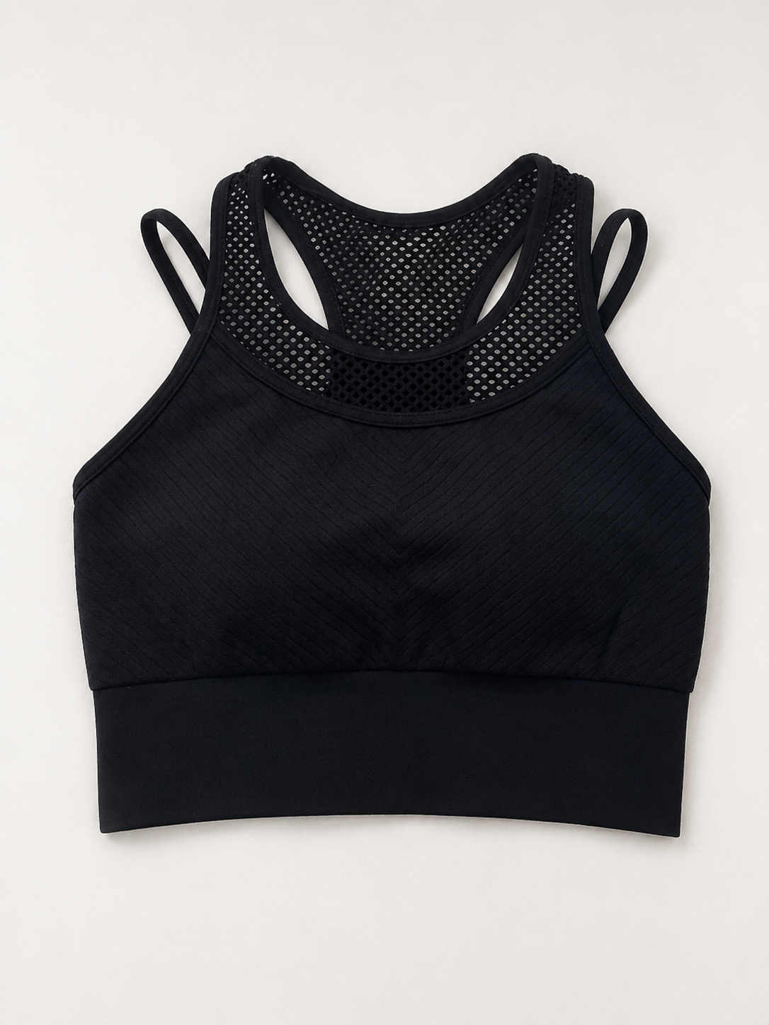Seamless Padded Sports Bra with Breathable Mesh Detail SILVERWIND