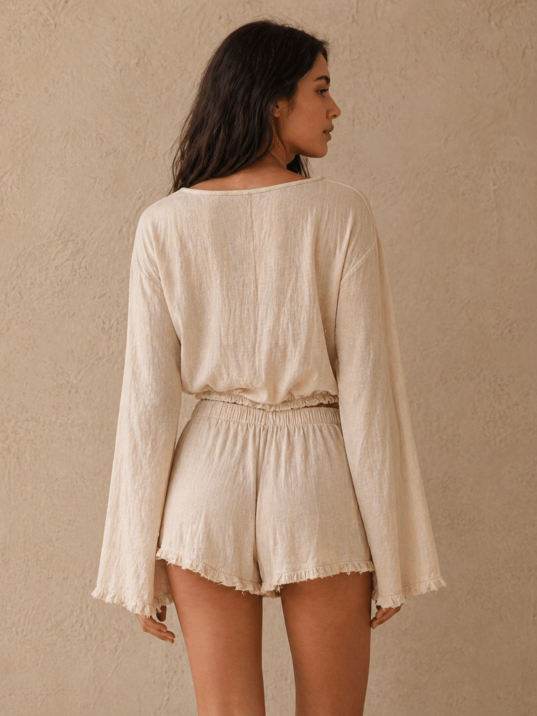 Élan Linen Wrap Top - MYSILVERWIND