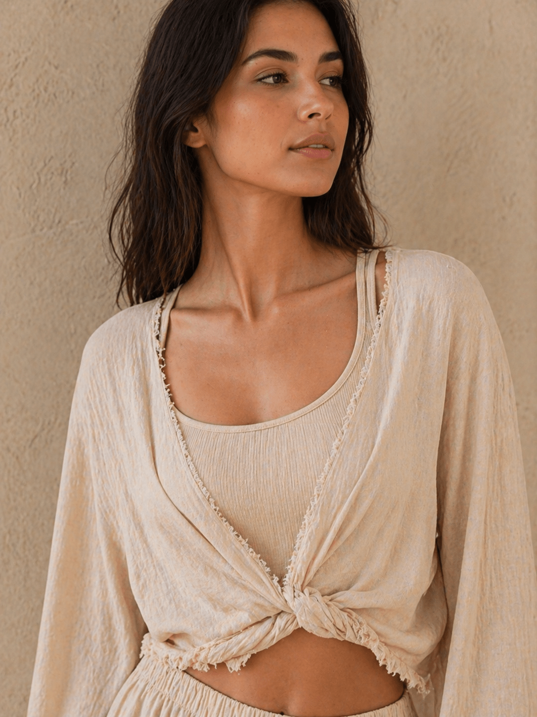 Élan Linen Wrap Top - MYSILVERWIND