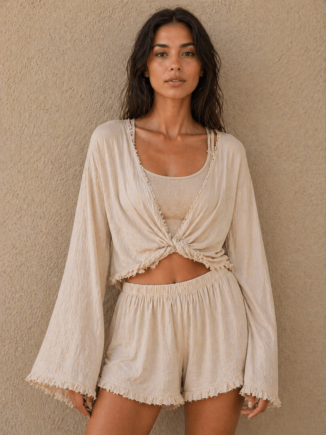 Élan Linen Wrap Top - MYSILVERWIND