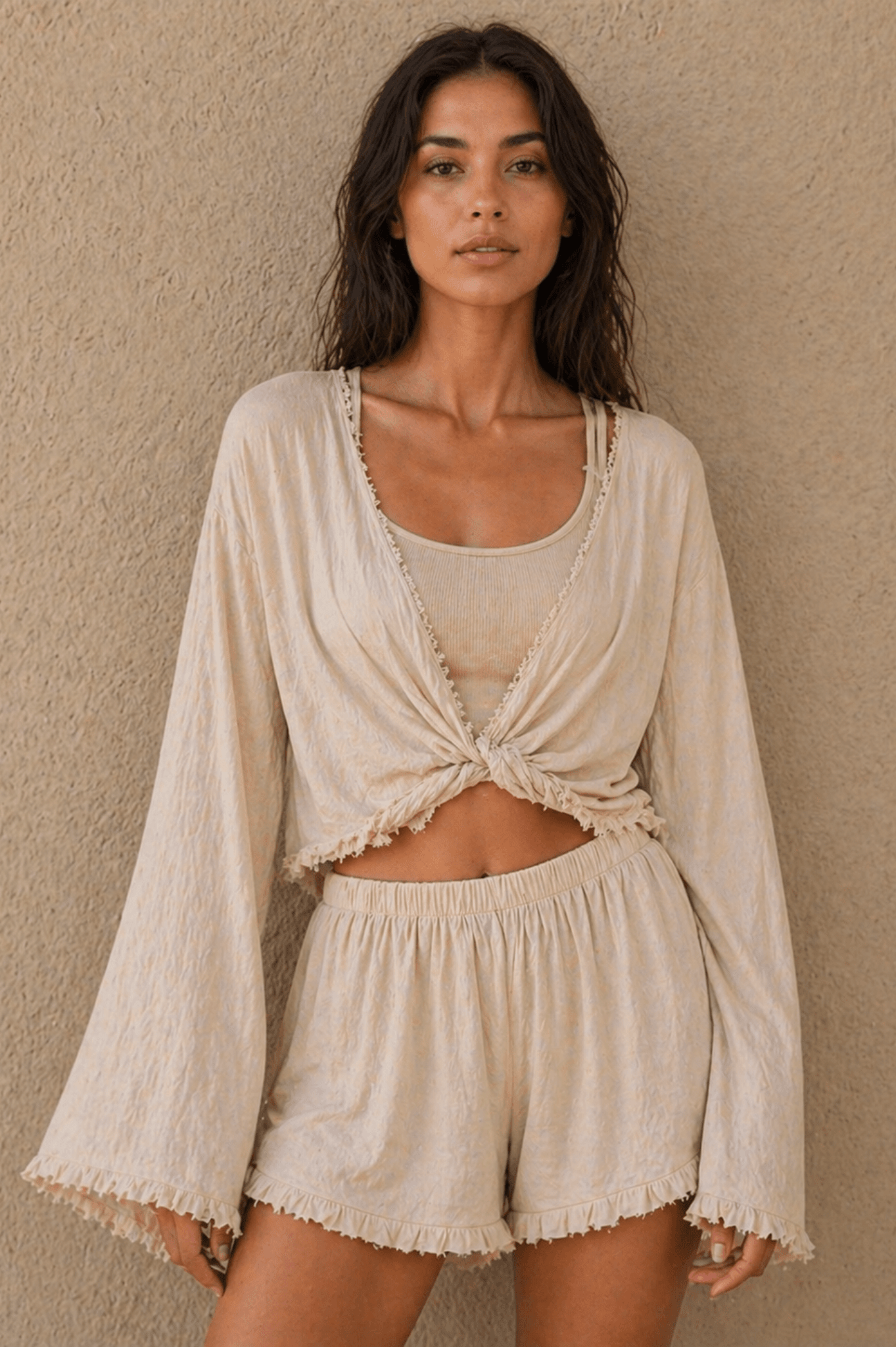 Élan Linen Wrap Top - MYSILVERWIND