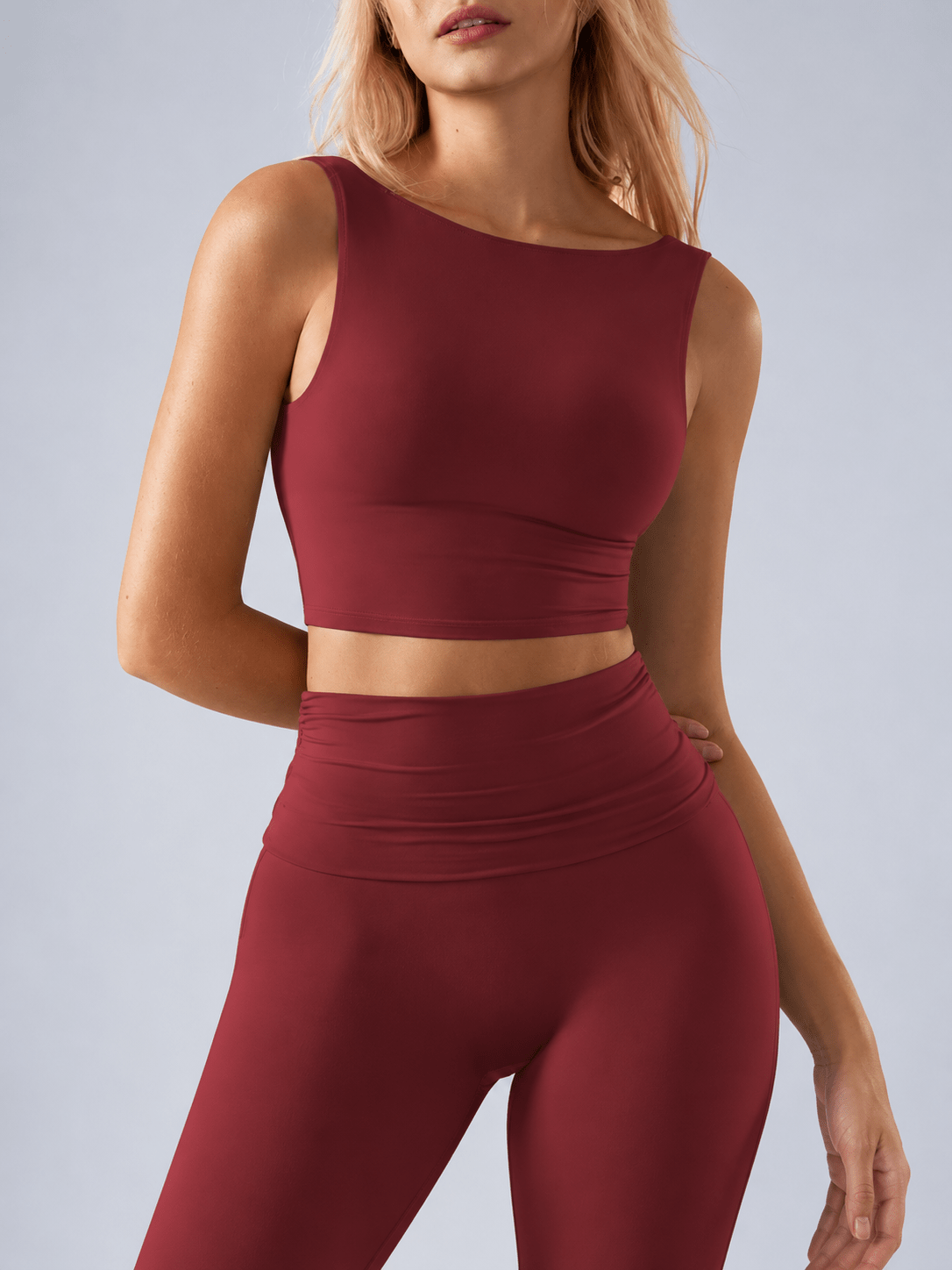 Elevora High-Neck Padded Pilates Tank Top - MYSILVERWIND